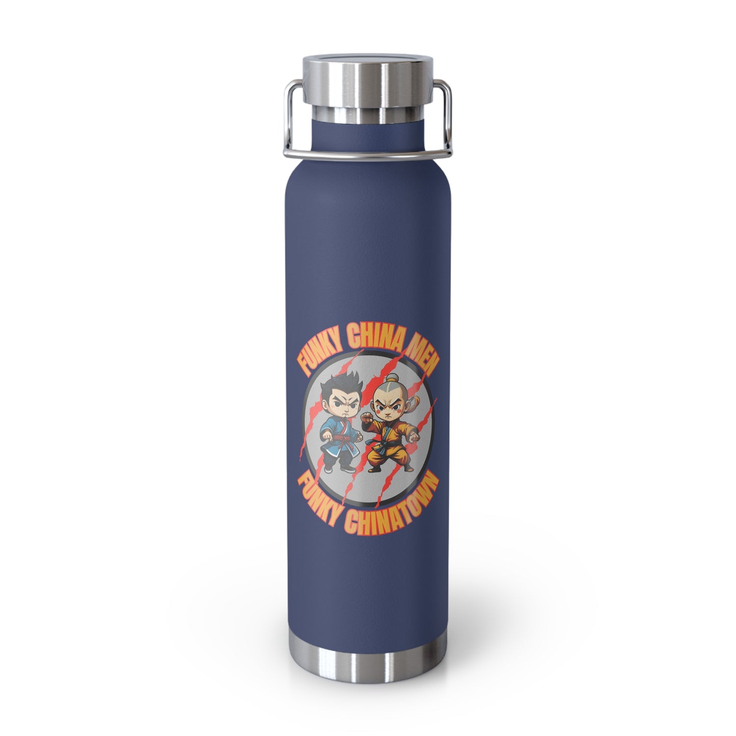 Funky China Men Funky China Town Copper Vacuum Insulated Bottle, 22oz