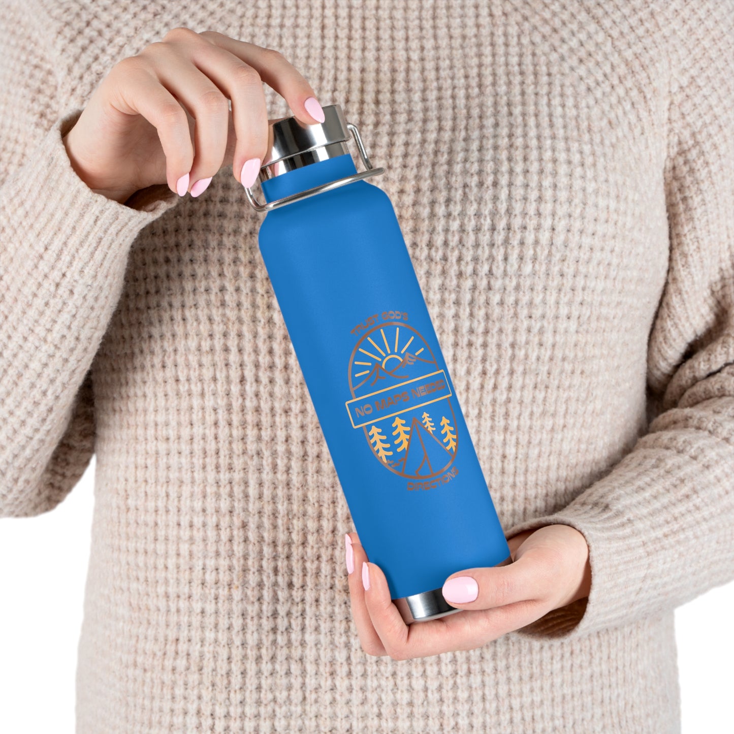 No Maps Needed Copper Vacuum Insulated Bottle, 22oz