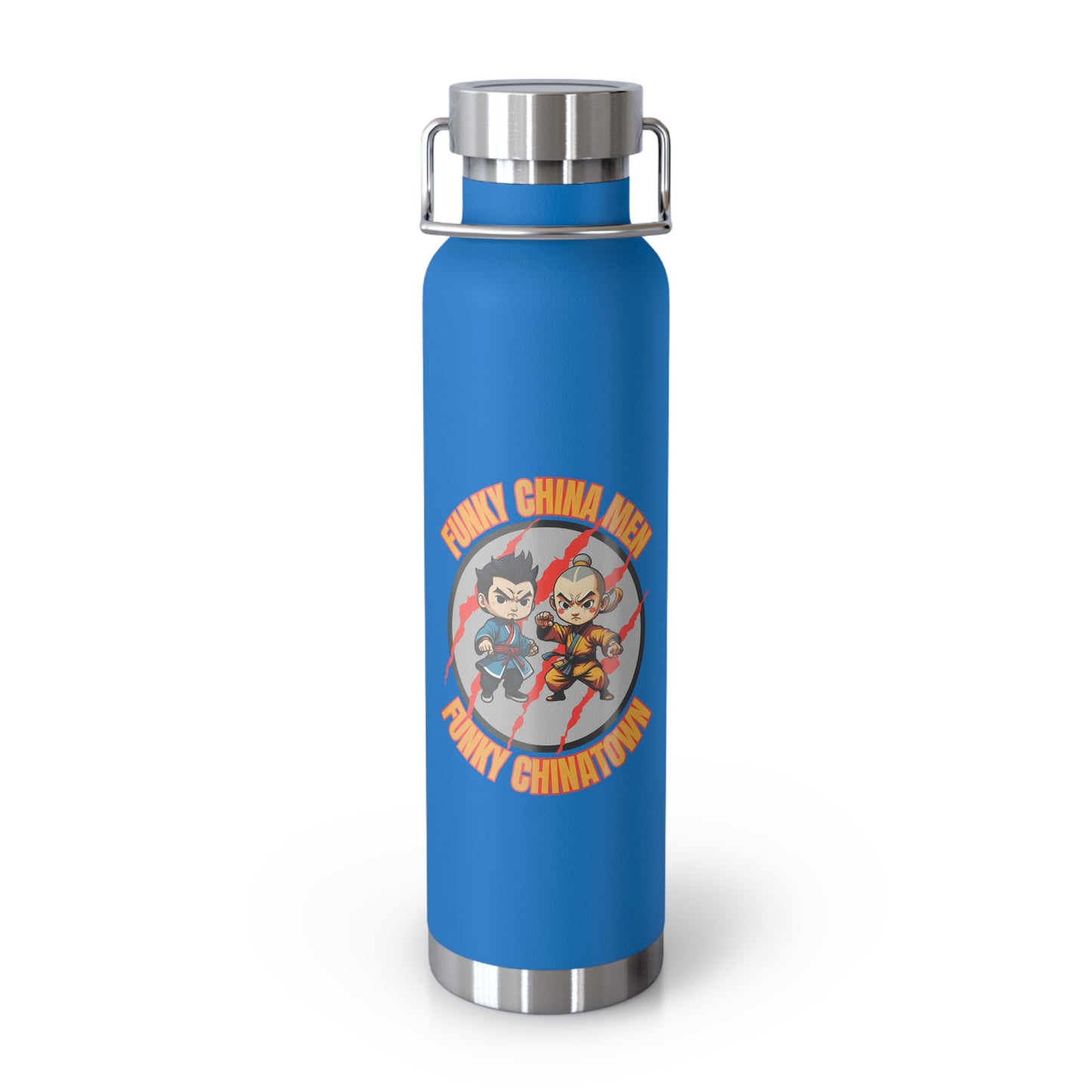 Funky China Men Funky China Town Copper Vacuum Insulated Bottle, 22oz