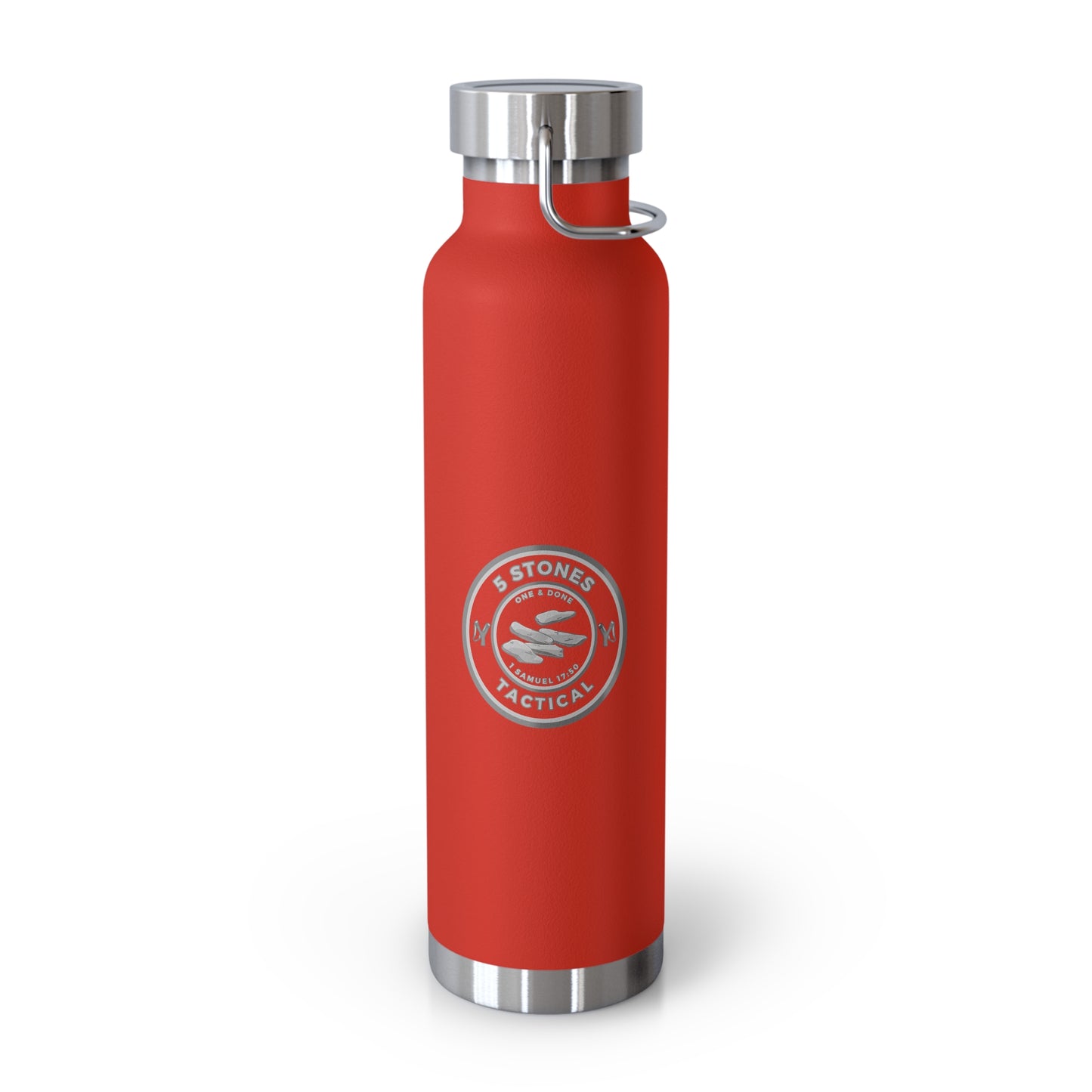 1 Goliath 4 Brothers 5 Stones / 5 Stones Tactical Copper Vacuum Insulated Bottle, 22oz