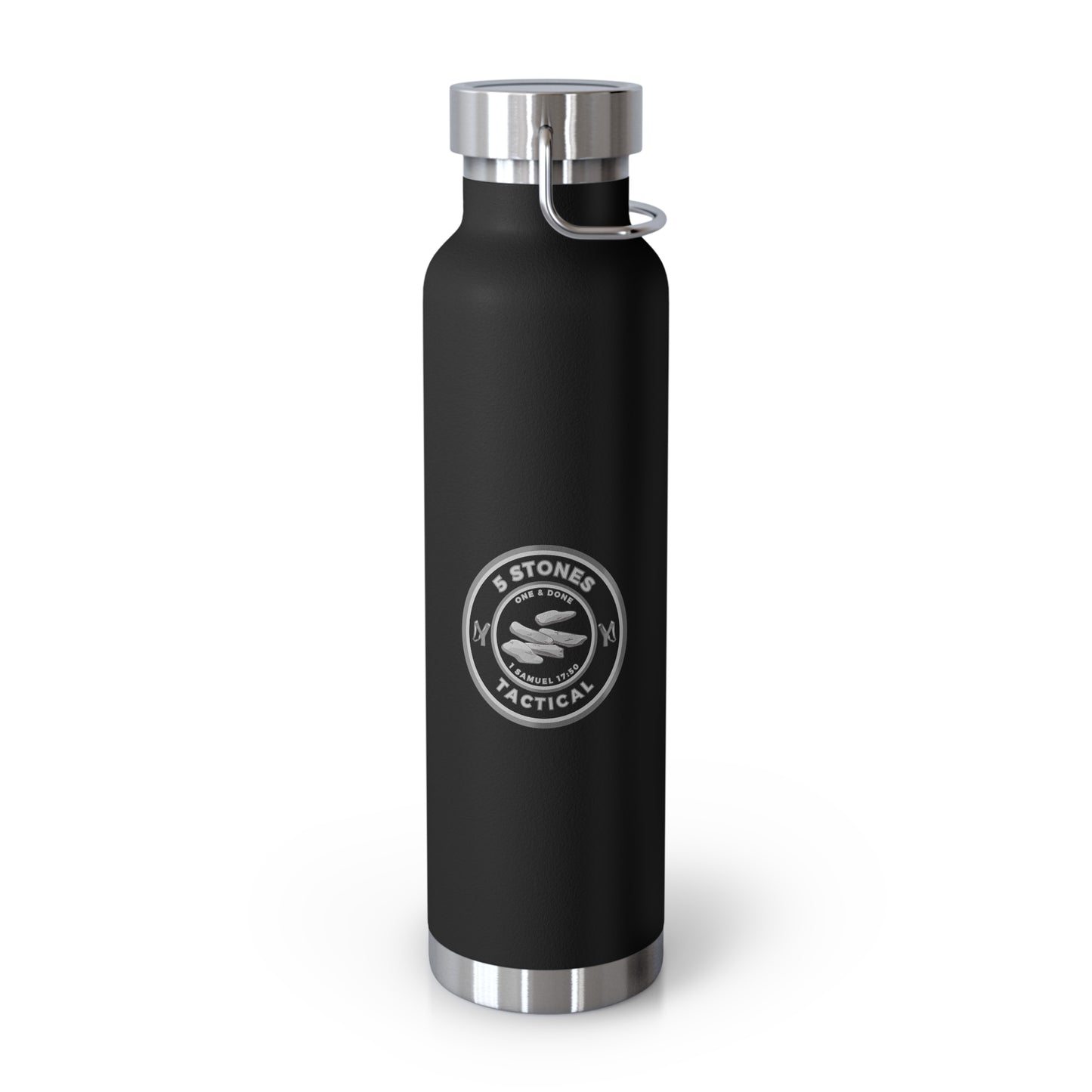1 Goliath 4 Brothers 5 Stones / 5 Stones Tactical Copper Vacuum Insulated Bottle, 22oz