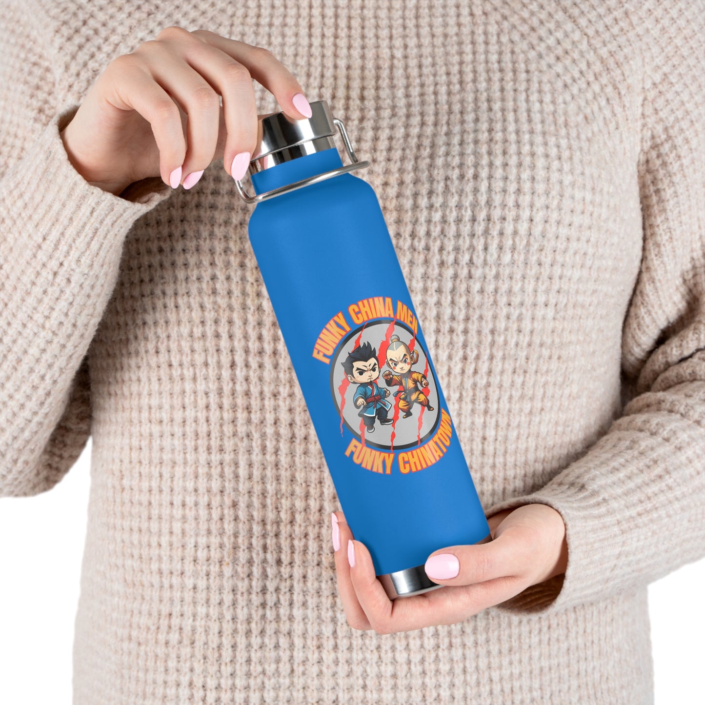 Funky China Men Funky China Town Copper Vacuum Insulated Bottle, 22oz