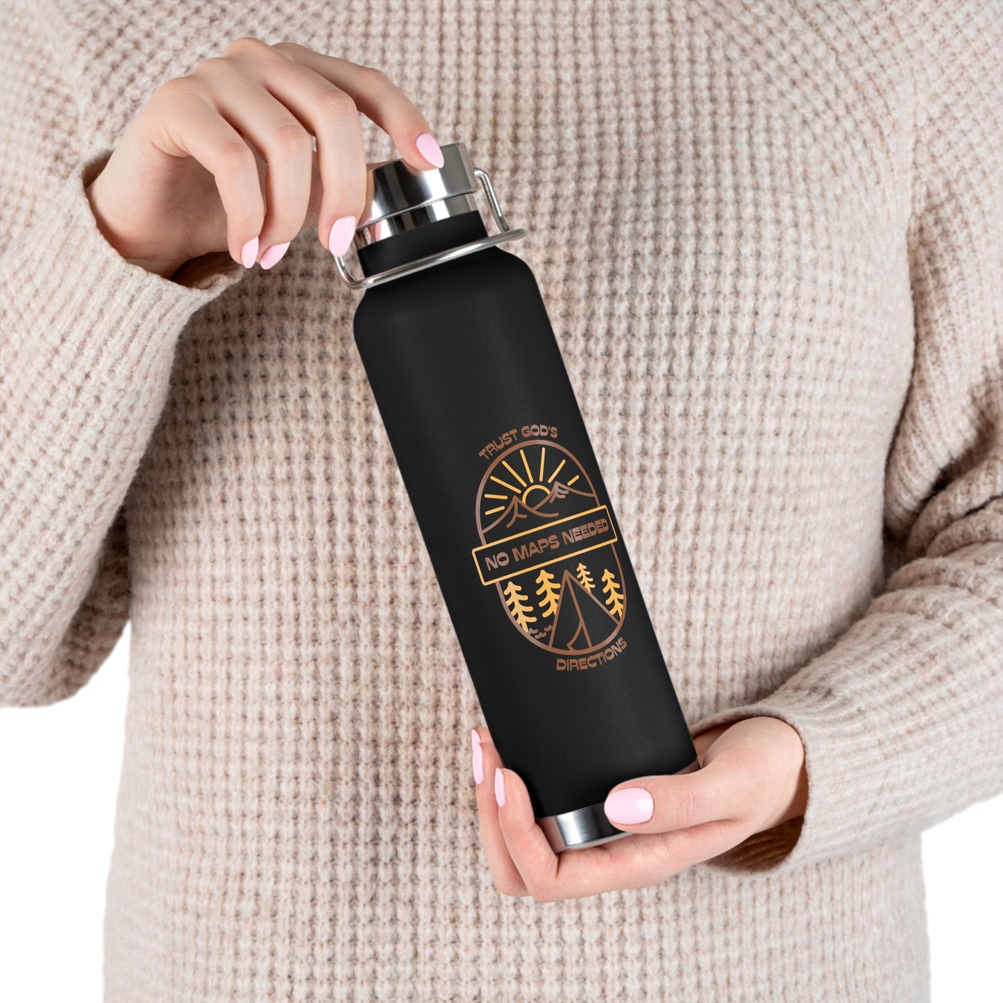 No Maps Needed Copper Vacuum Insulated Bottle, 22oz