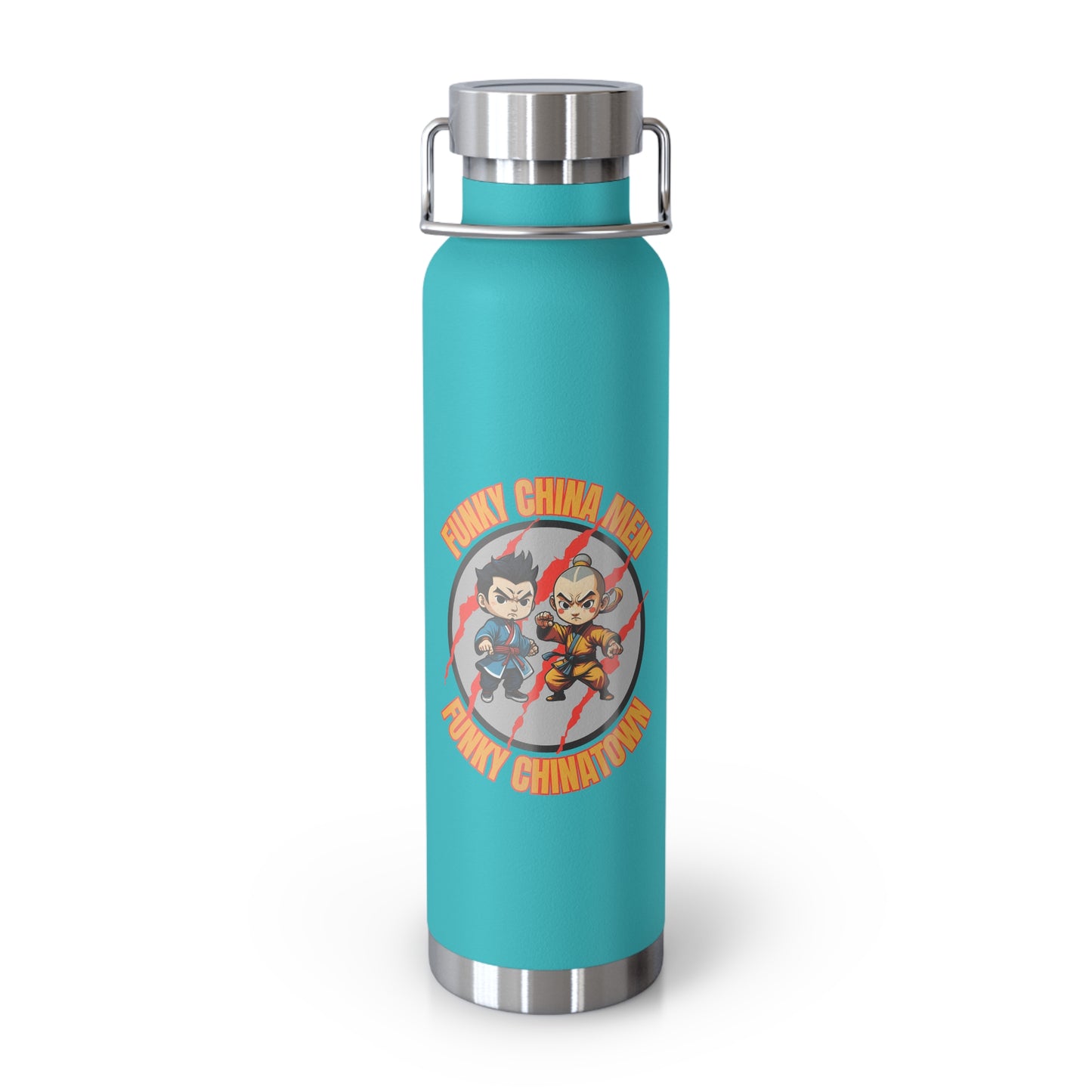 Funky China Men Funky China Town Copper Vacuum Insulated Bottle, 22oz