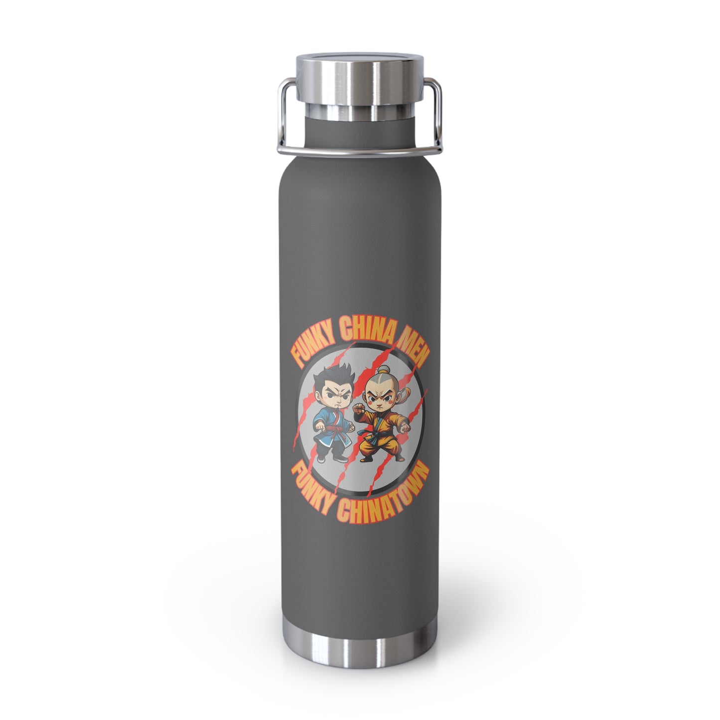 Funky China Men Funky China Town Copper Vacuum Insulated Bottle, 22oz