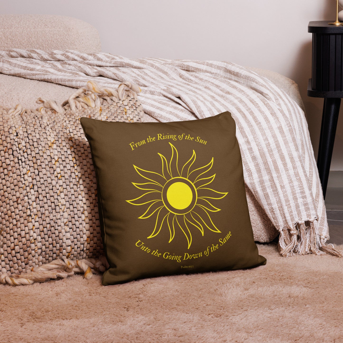 From the Rising of the Sun Unto the Going Down of the Same Premium Psalm 113:3 Pillow Case (PILLOW SOLD SEPARATELY)