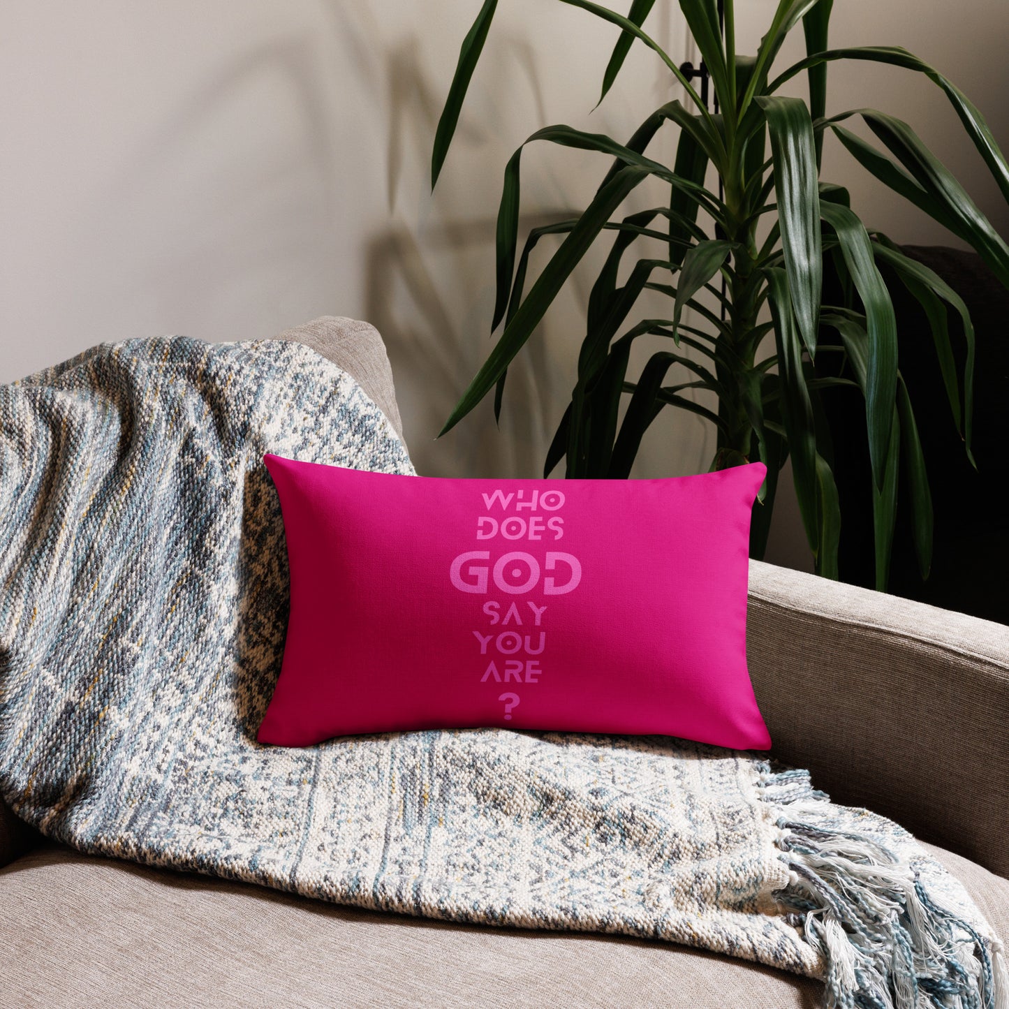 WHO DOES GOD SAY YOU ARE? Premium Pillow Case (PILLOW SOLD SEPARATELY)