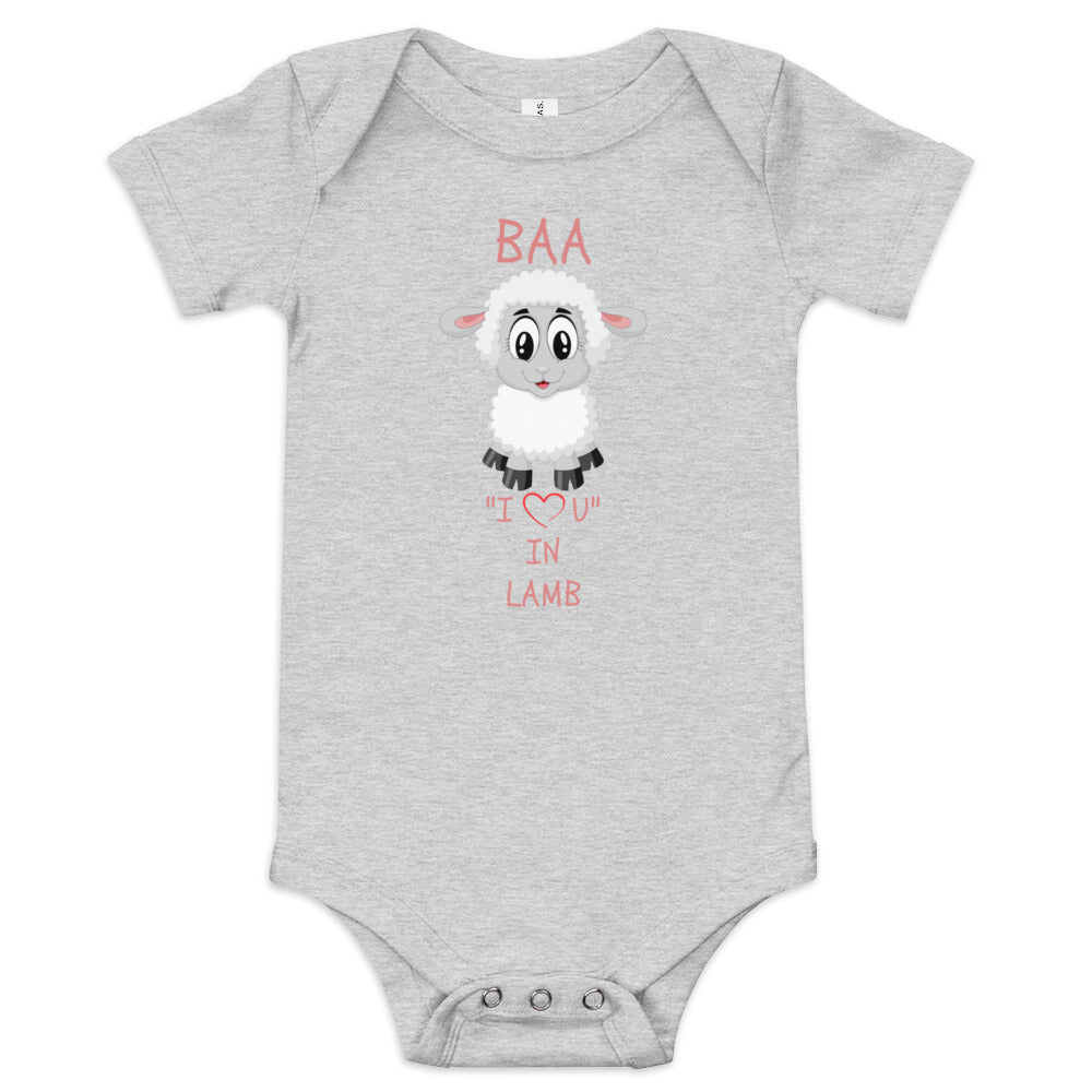 BAA "I LOVE U" IN LAMB Baby short sleeve one piece