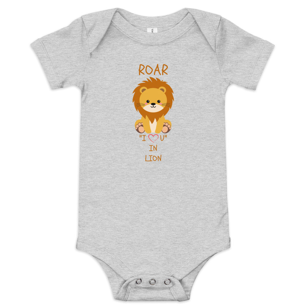 ROAR "I LOVE U" IN LION Baby short sleeve one piece