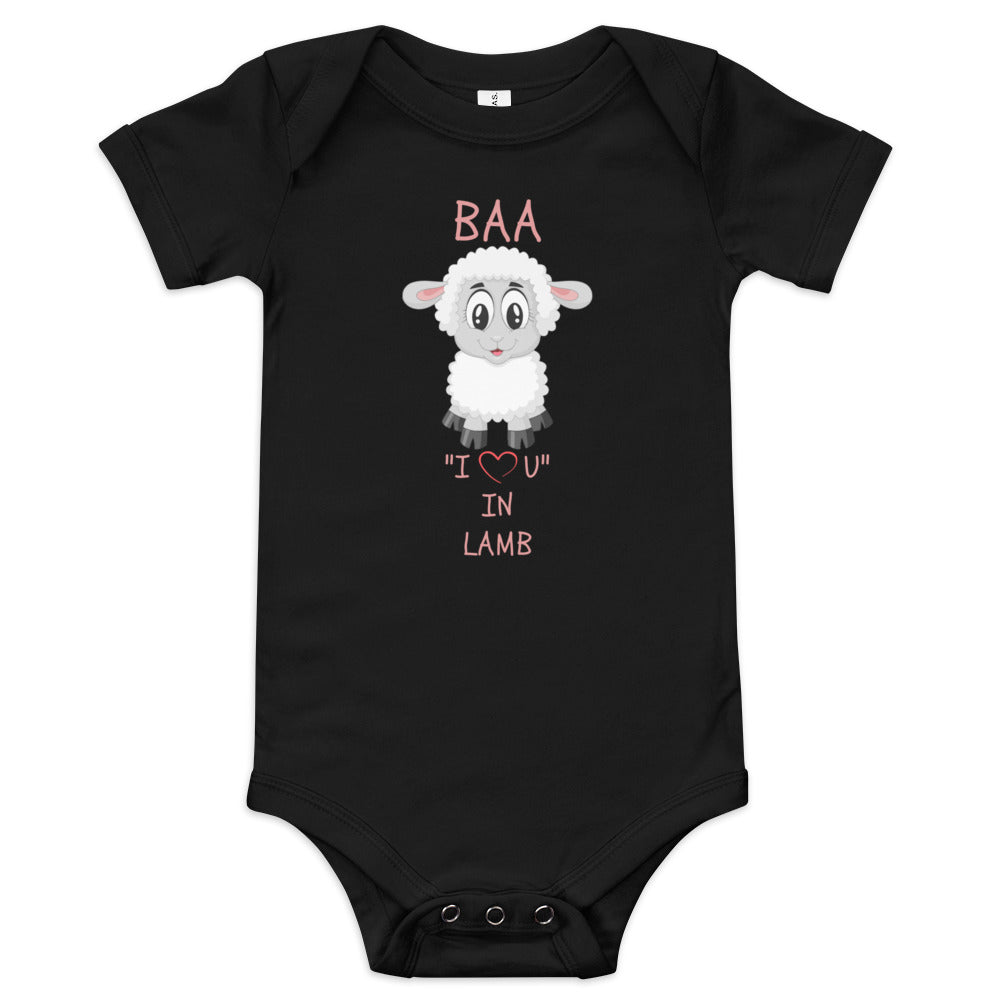 BAA "I LOVE U" IN LAMB Baby short sleeve one piece