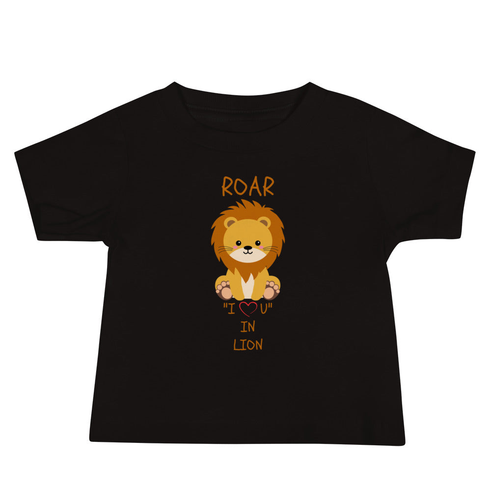 ROAR "I LOVE U" IN LION Baby Jersey Short Sleeve Tee