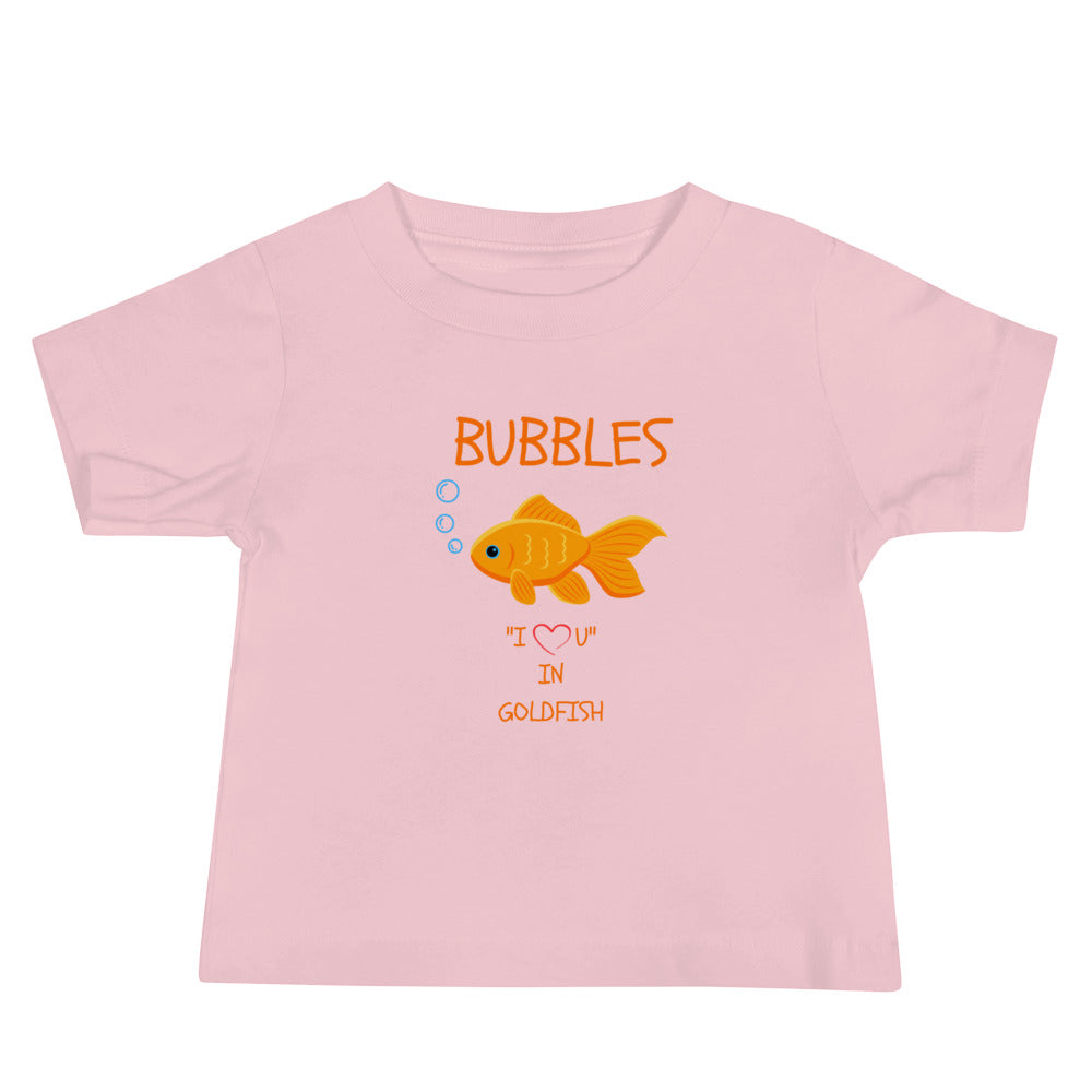 BUBBLES "I LOVE U" IN GOLDFISH Baby Jersey Short Sleeve Tee