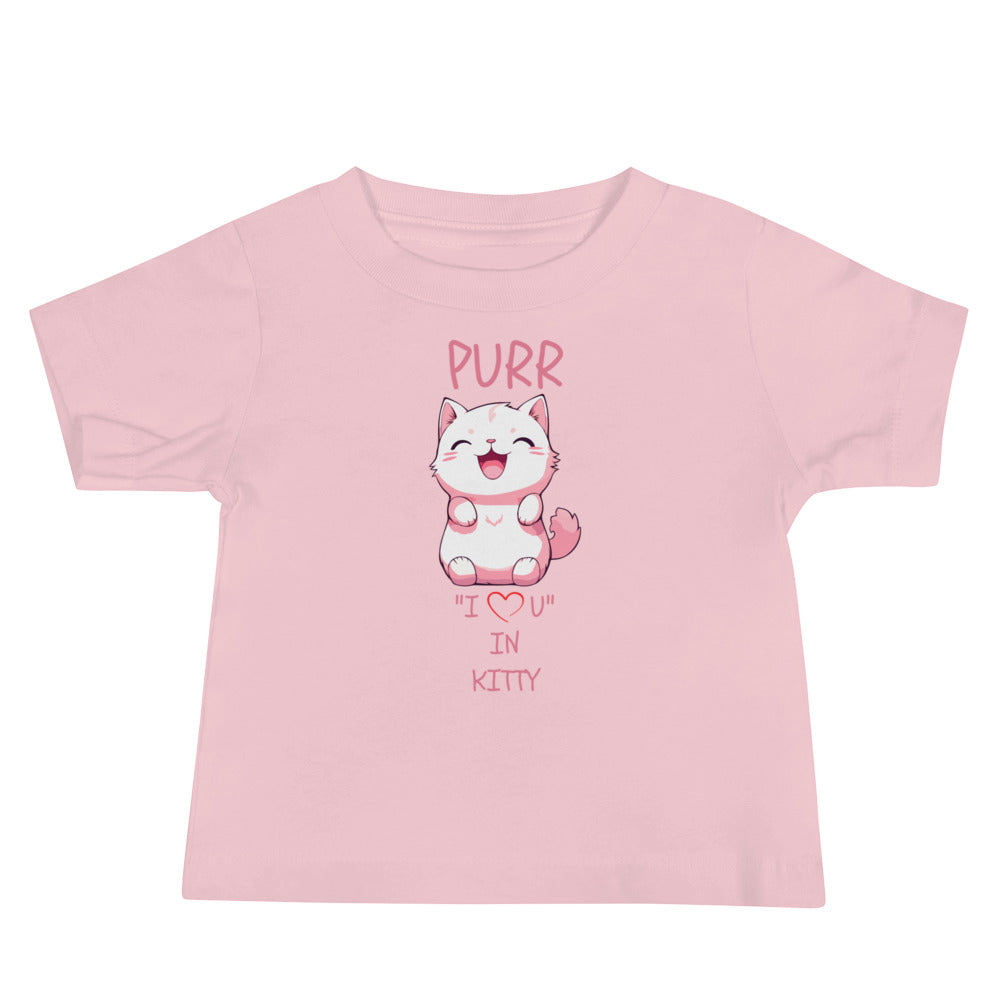 PURR "I LOVE U" IN KITTY Baby Jersey Short Sleeve Tee