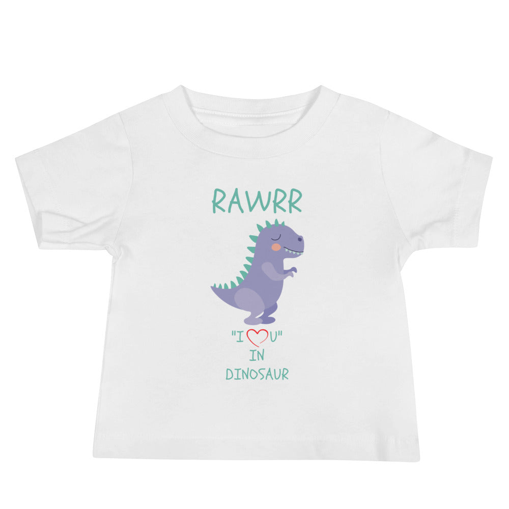 RAWRR "I Love You" In Dinosaur Baby Jersey Short Sleeve Tee