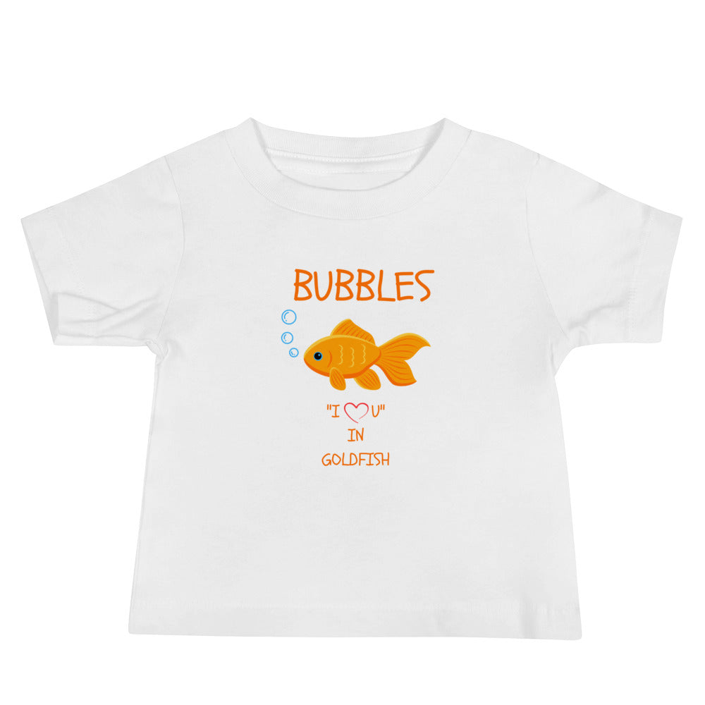 BUBBLES "I LOVE U" IN GOLDFISH Baby Jersey Short Sleeve Tee