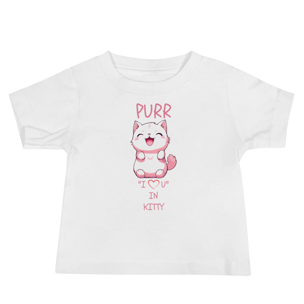 PURR "I LOVE U" IN KITTY Baby Jersey Short Sleeve Tee