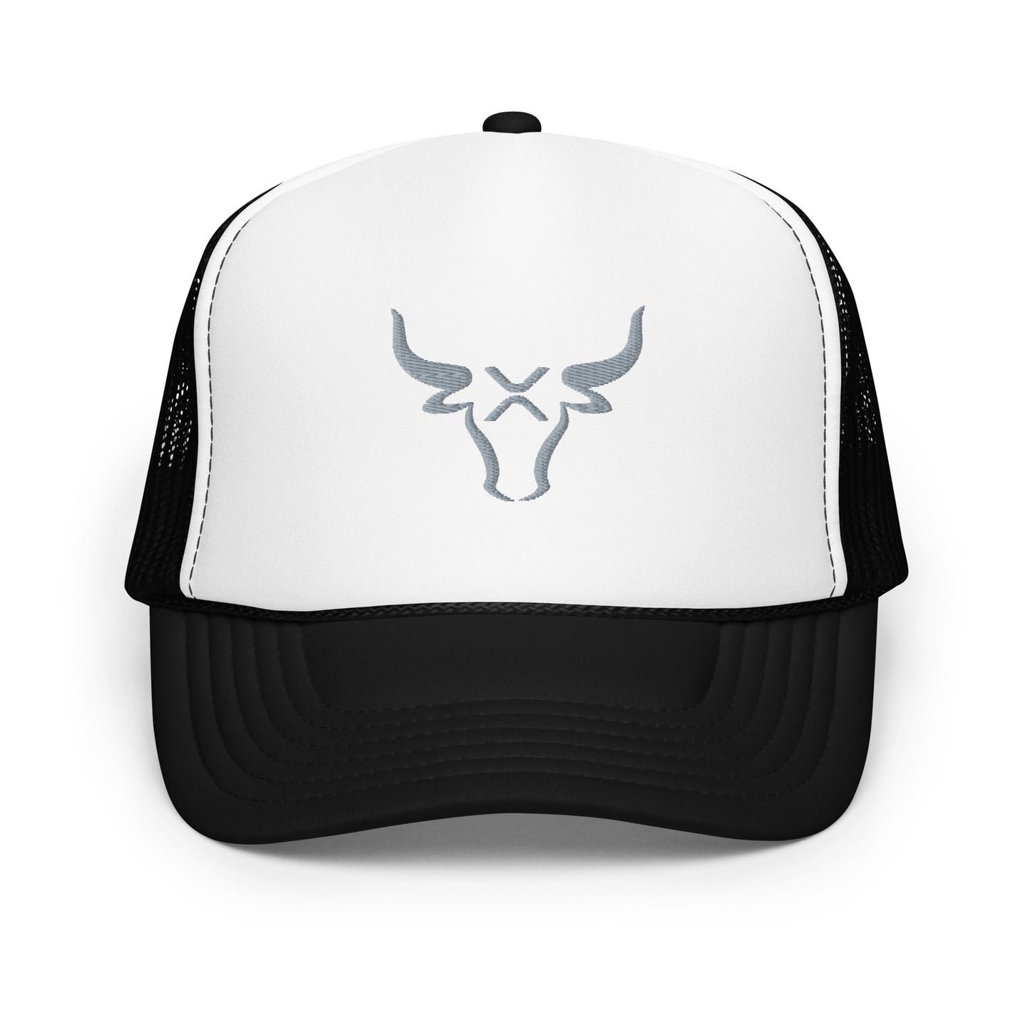 XRP BULL Silver Foam trucker hat