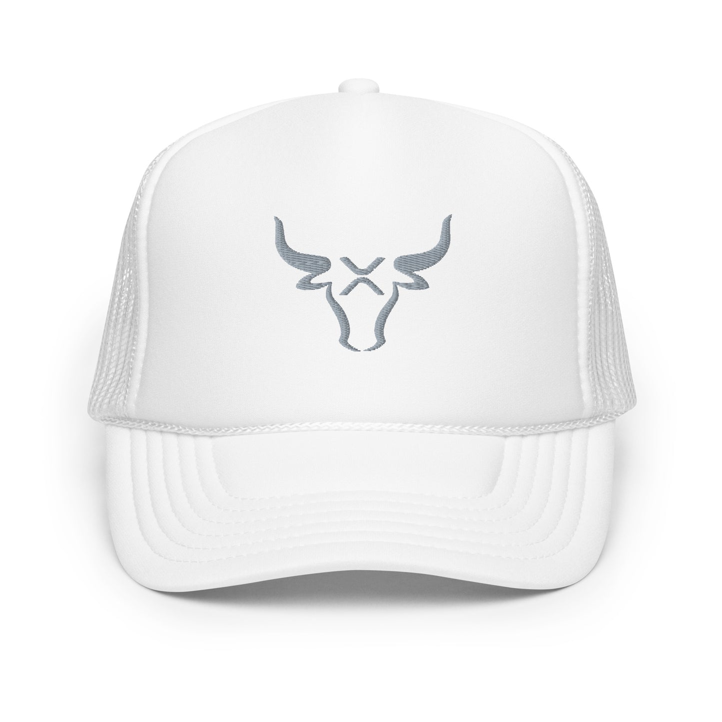 XRP BULL Silver Foam trucker hat