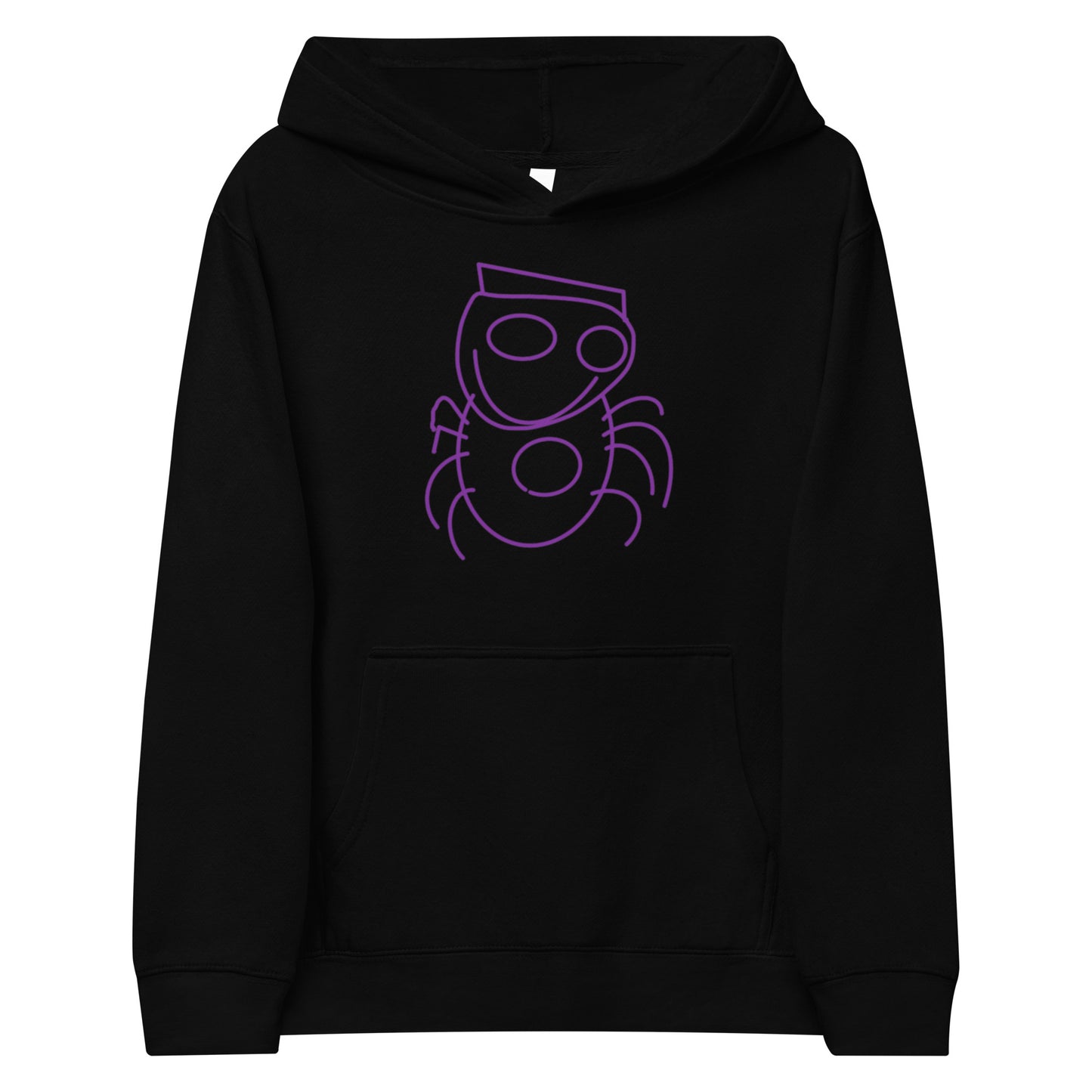CP's Happy Spider (Purple) Kids Fleece Hoodie