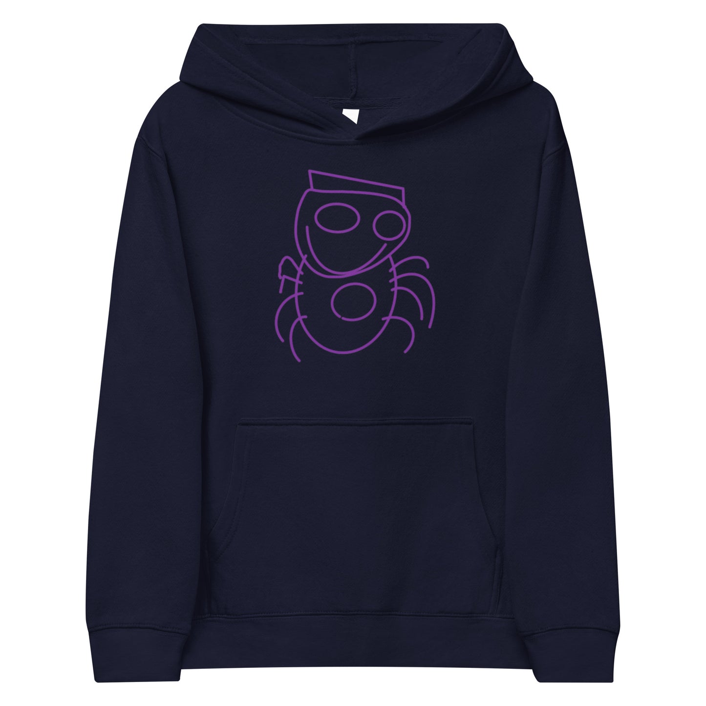 CP's Happy Spider (Purple) Kids Fleece Hoodie