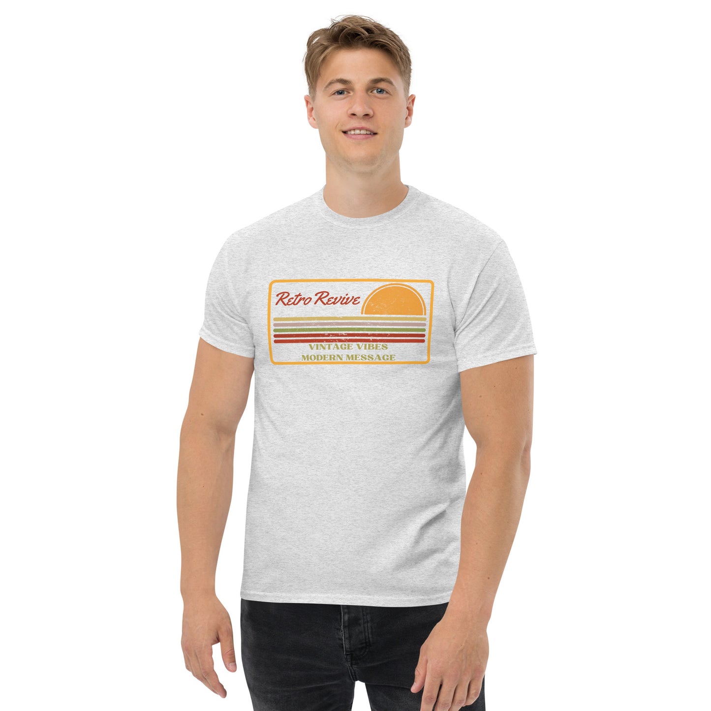 RetroRevive Vintage Vibes Modern Message Men's Classic Tee