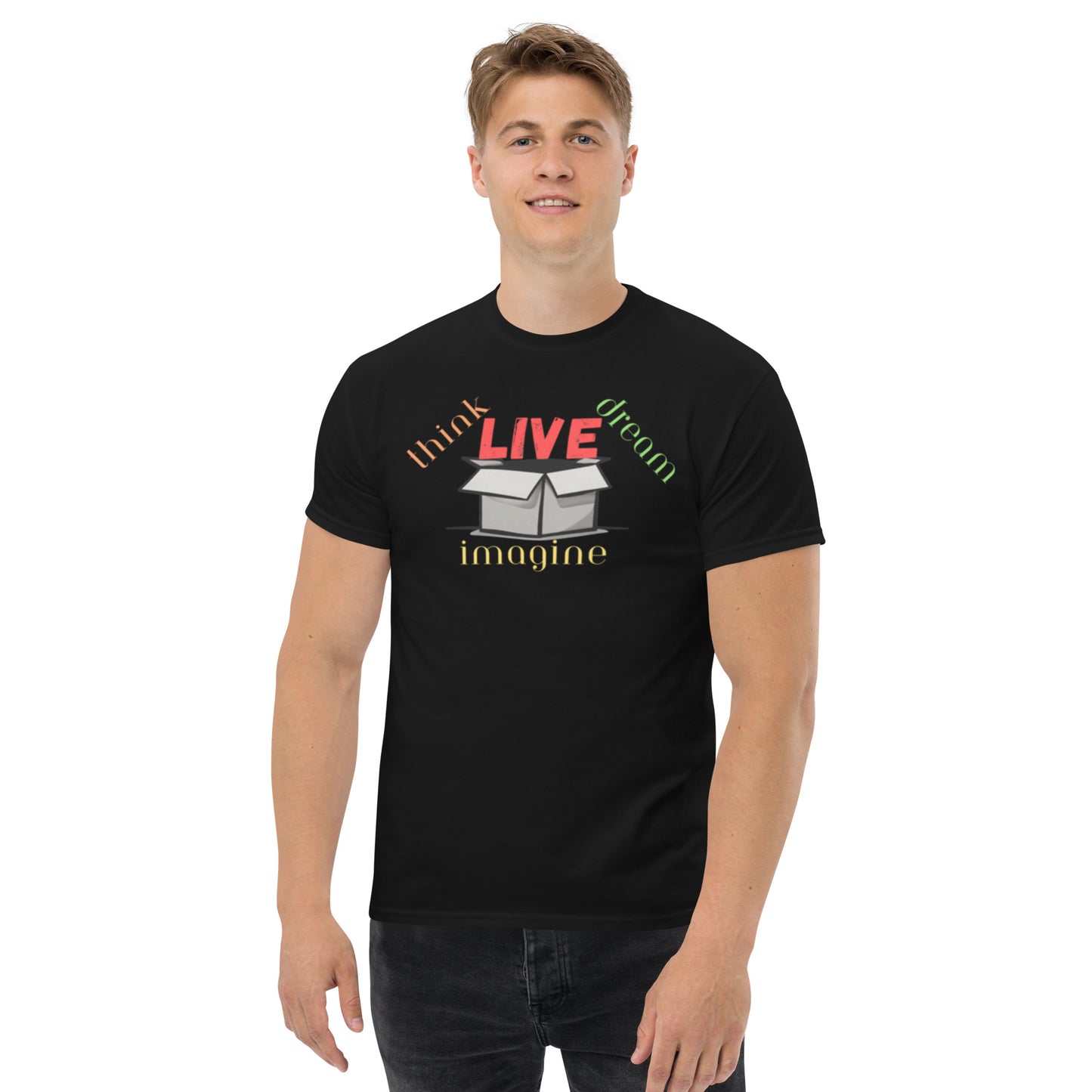 (OUTSIDE THE BOX) Think, Dream, Imagine & LIVE Men's Classic Tee