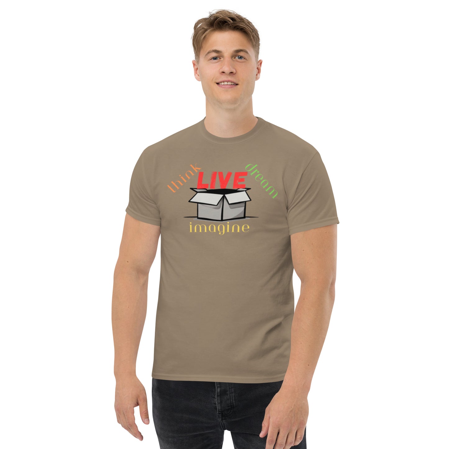 (OUTSIDE THE BOX) Think, Dream, Imagine & LIVE Men's Classic Tee
