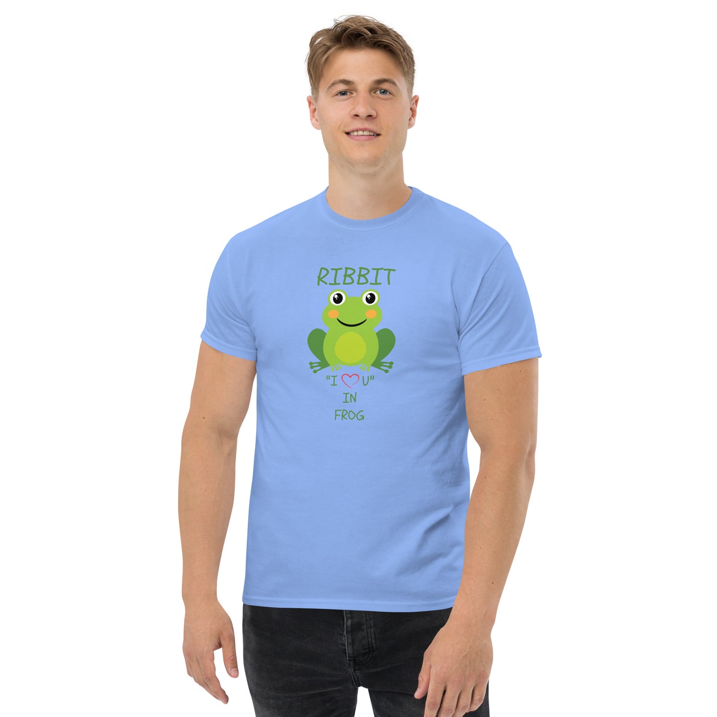 RIBBIT "I LOVE U" IN FROG Men's classic tee