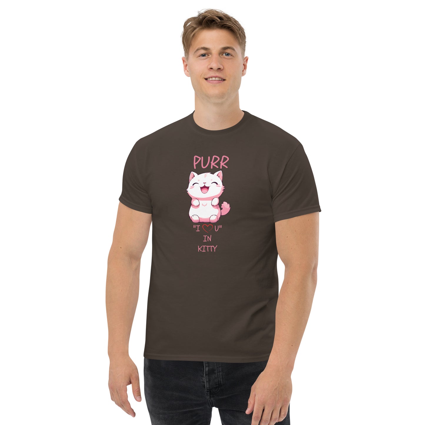 PURR "I LOVE U" IN KITTY Men's classic tee