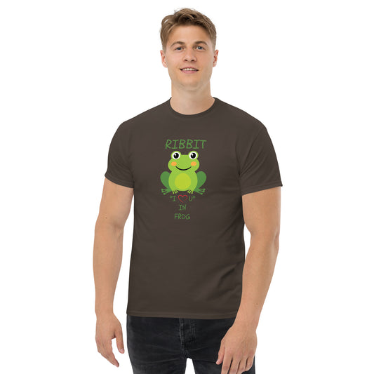 RIBBIT "I LOVE U" IN FROG Men's classic tee
