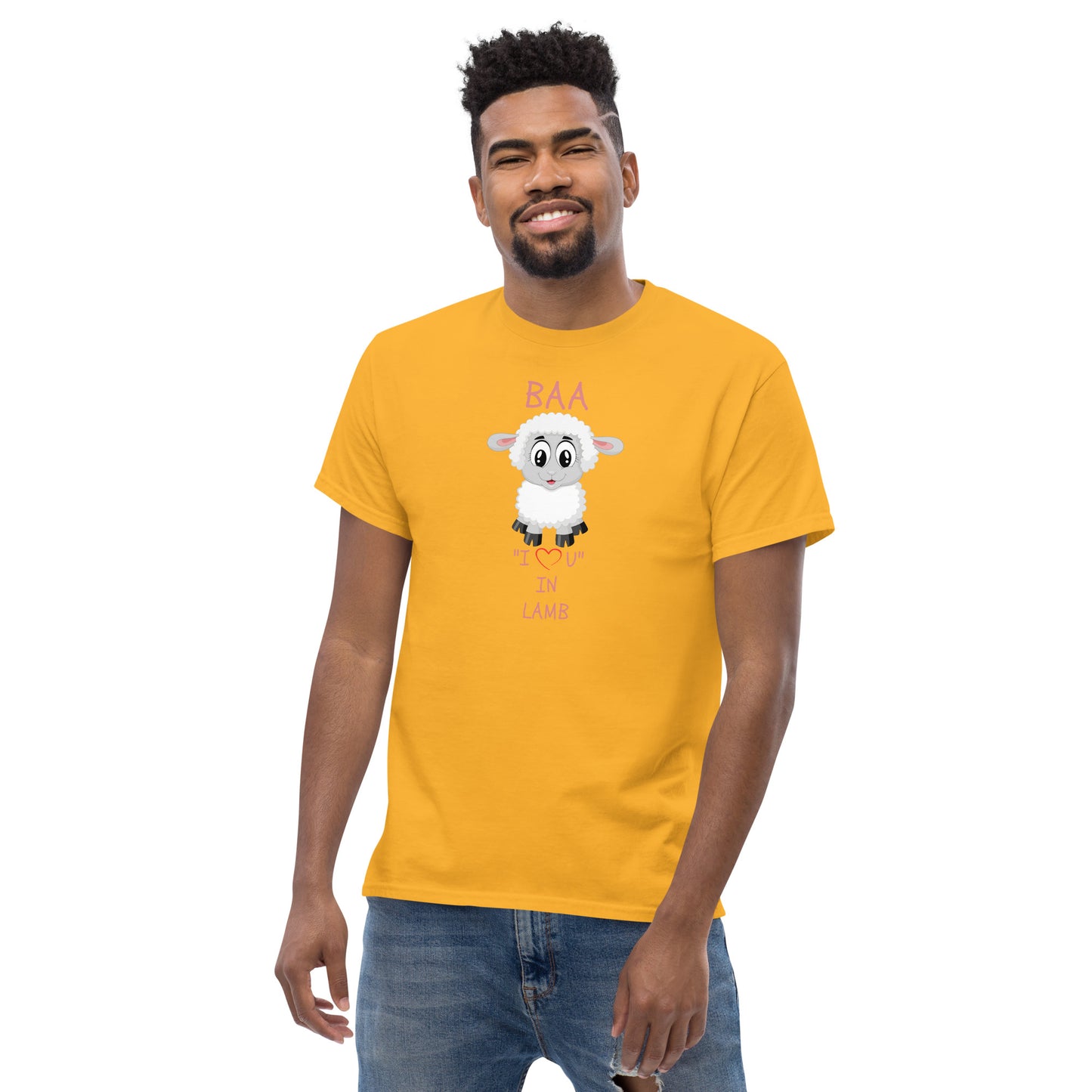 BAA "I LOVE U" IN LAMB Men's classic tee