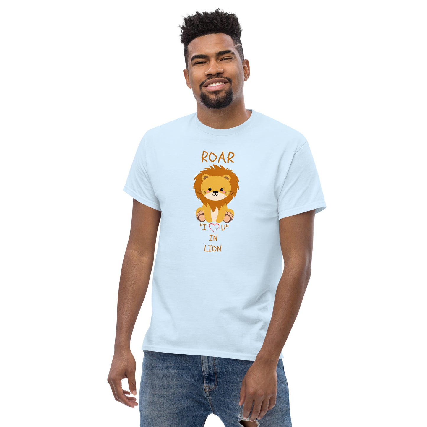 ROAR "I LOVE U" IN LION Men's classic tee