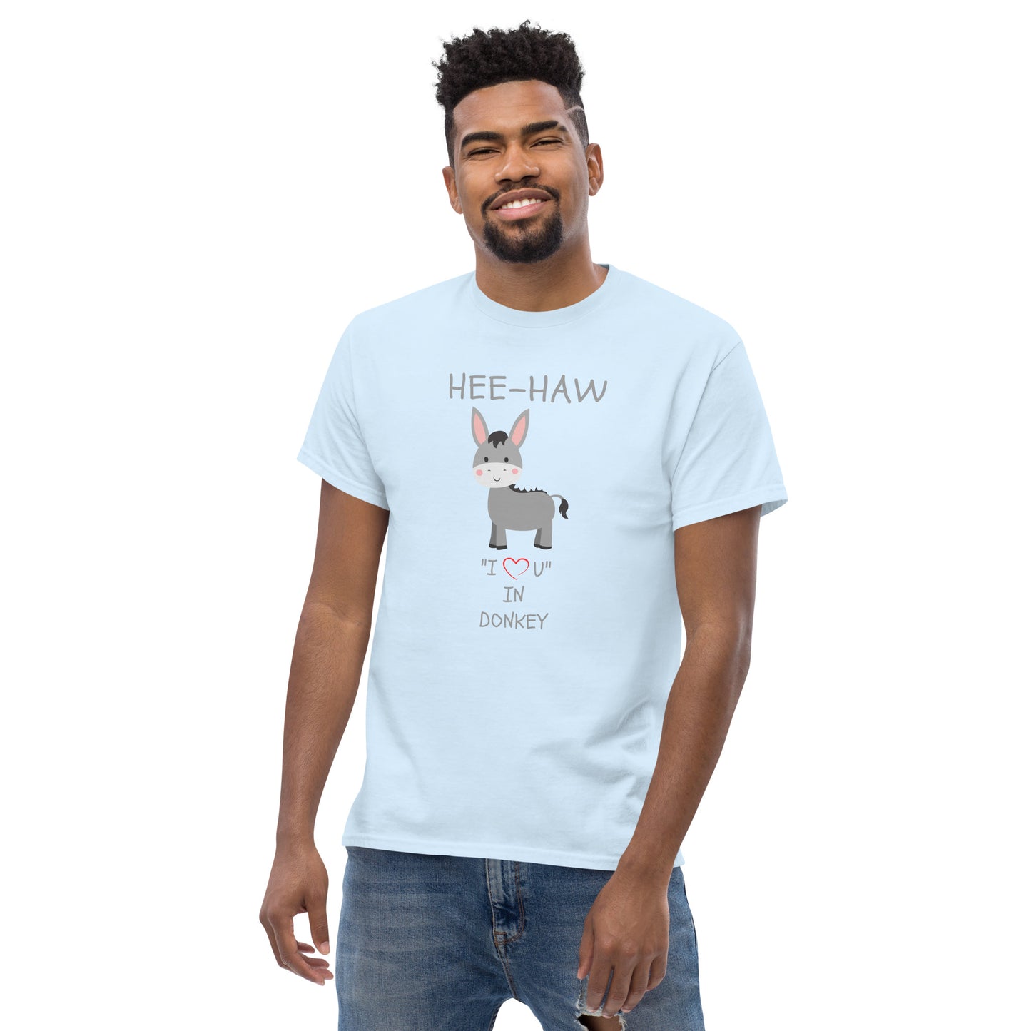 HEE-HAW "I LOVE U" IN DONKEY Men's classic tee