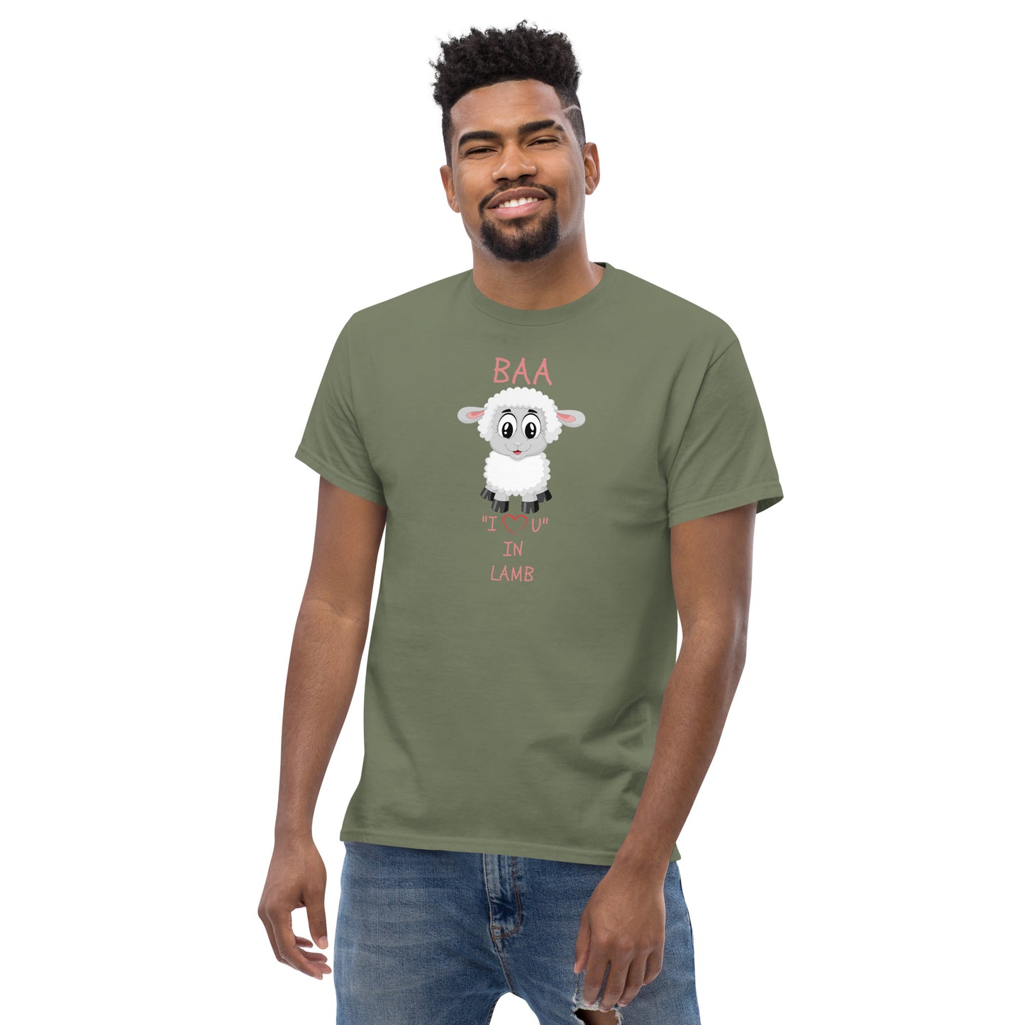 BAA "I LOVE U" IN LAMB Men's classic tee