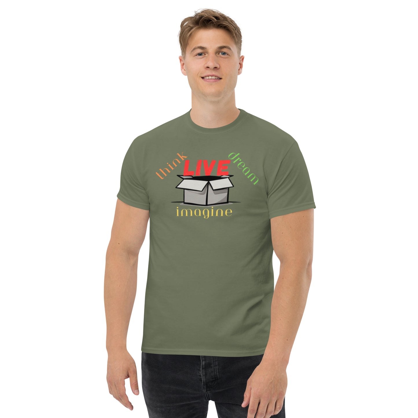 (OUTSIDE THE BOX) Think, Dream, Imagine & LIVE Men's Classic Tee
