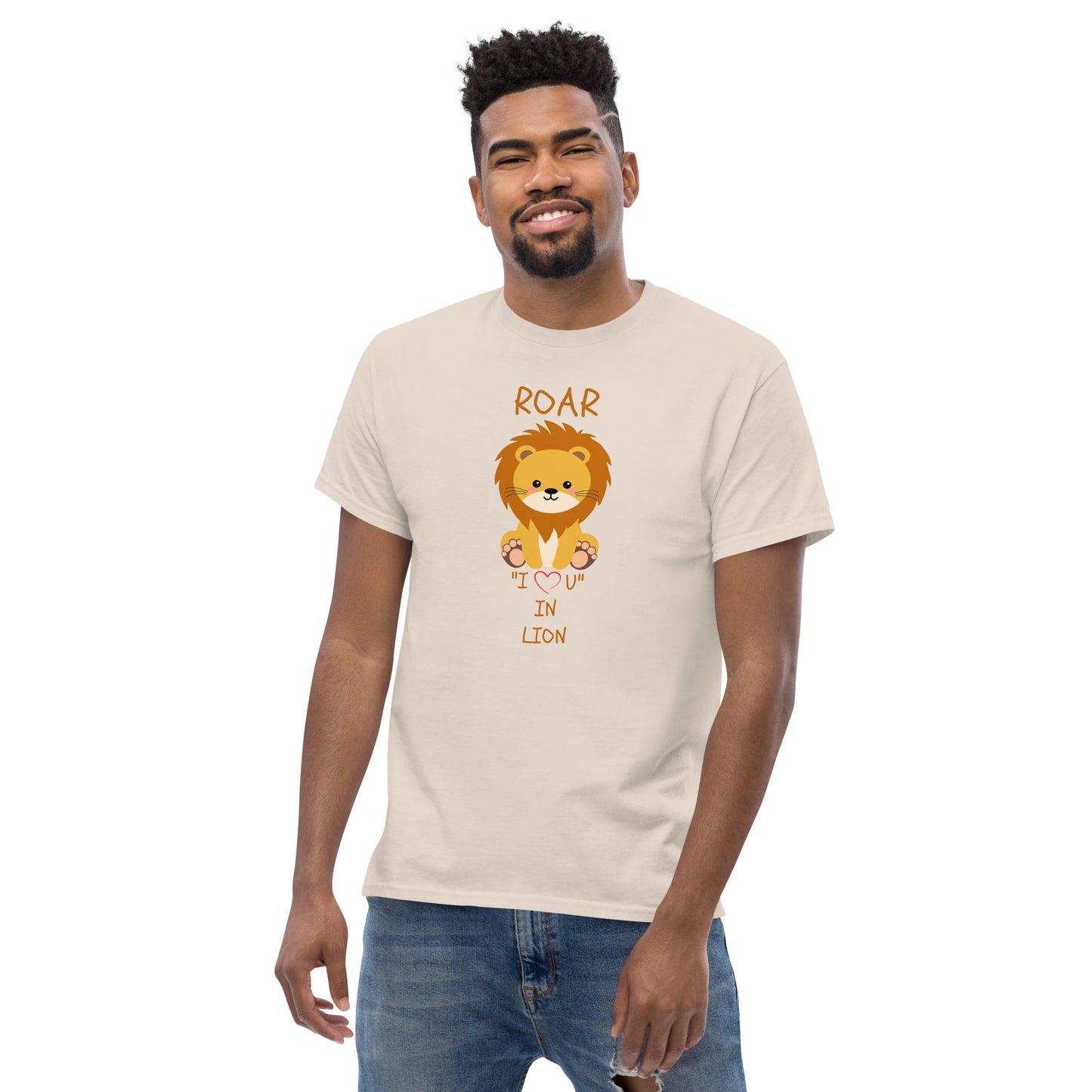 ROAR "I LOVE U" IN LION Men's classic tee