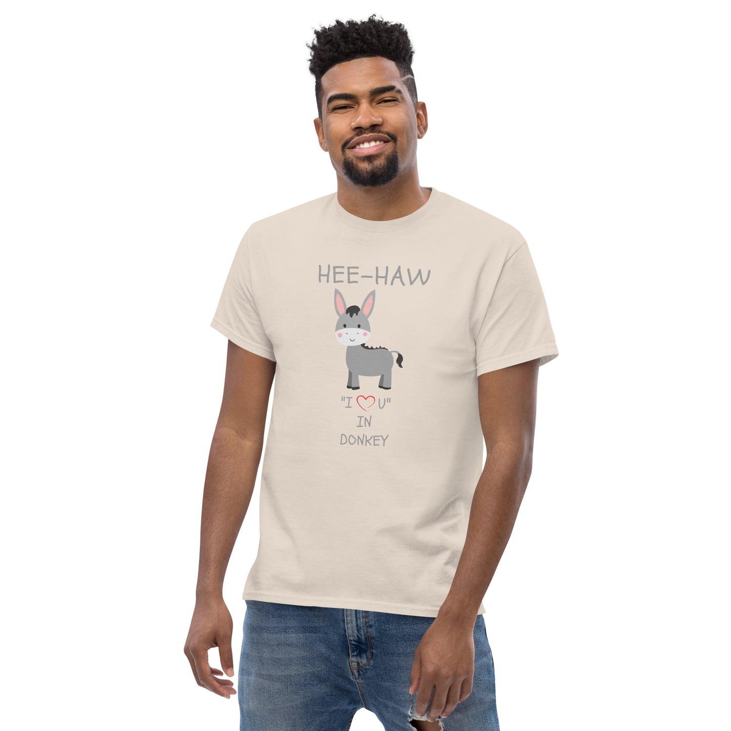 HEE-HAW "I LOVE U" IN DONKEY Men's classic tee