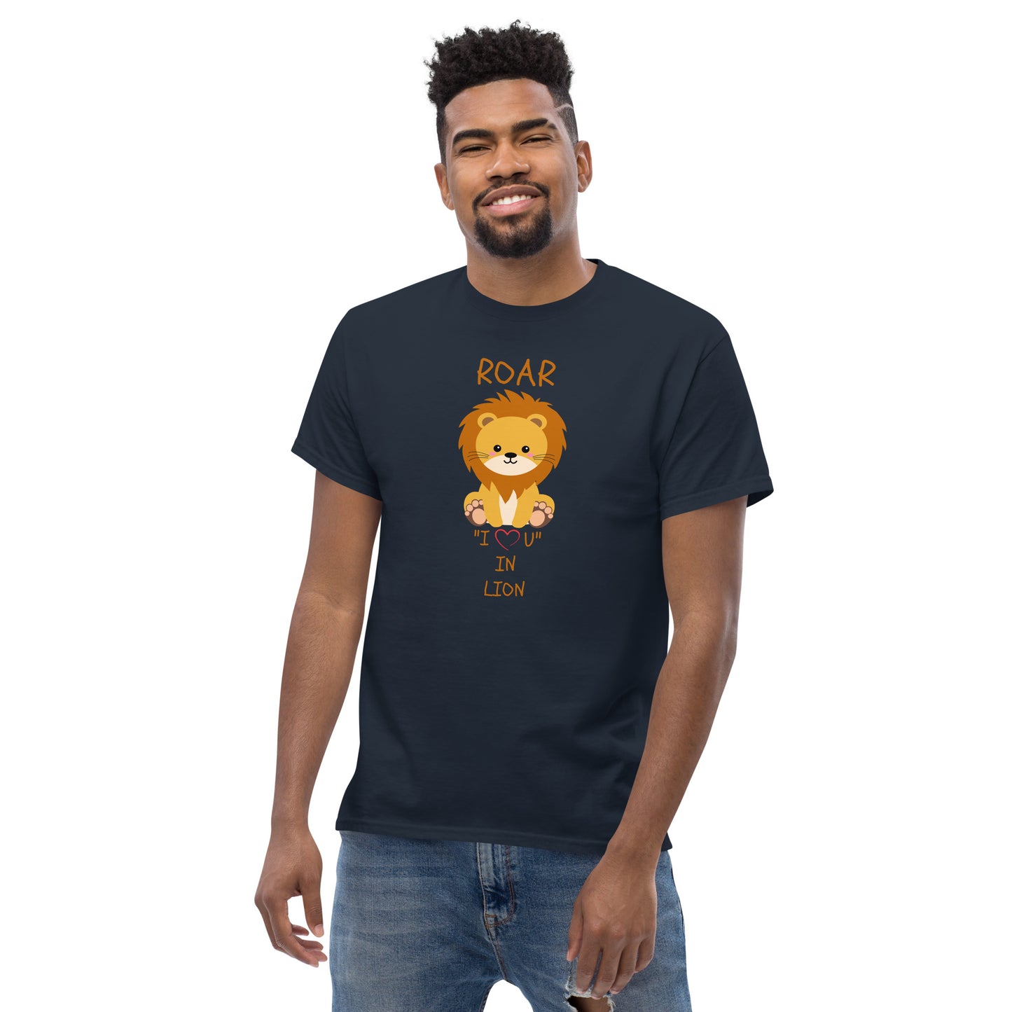 ROAR "I LOVE U" IN LION Men's classic tee