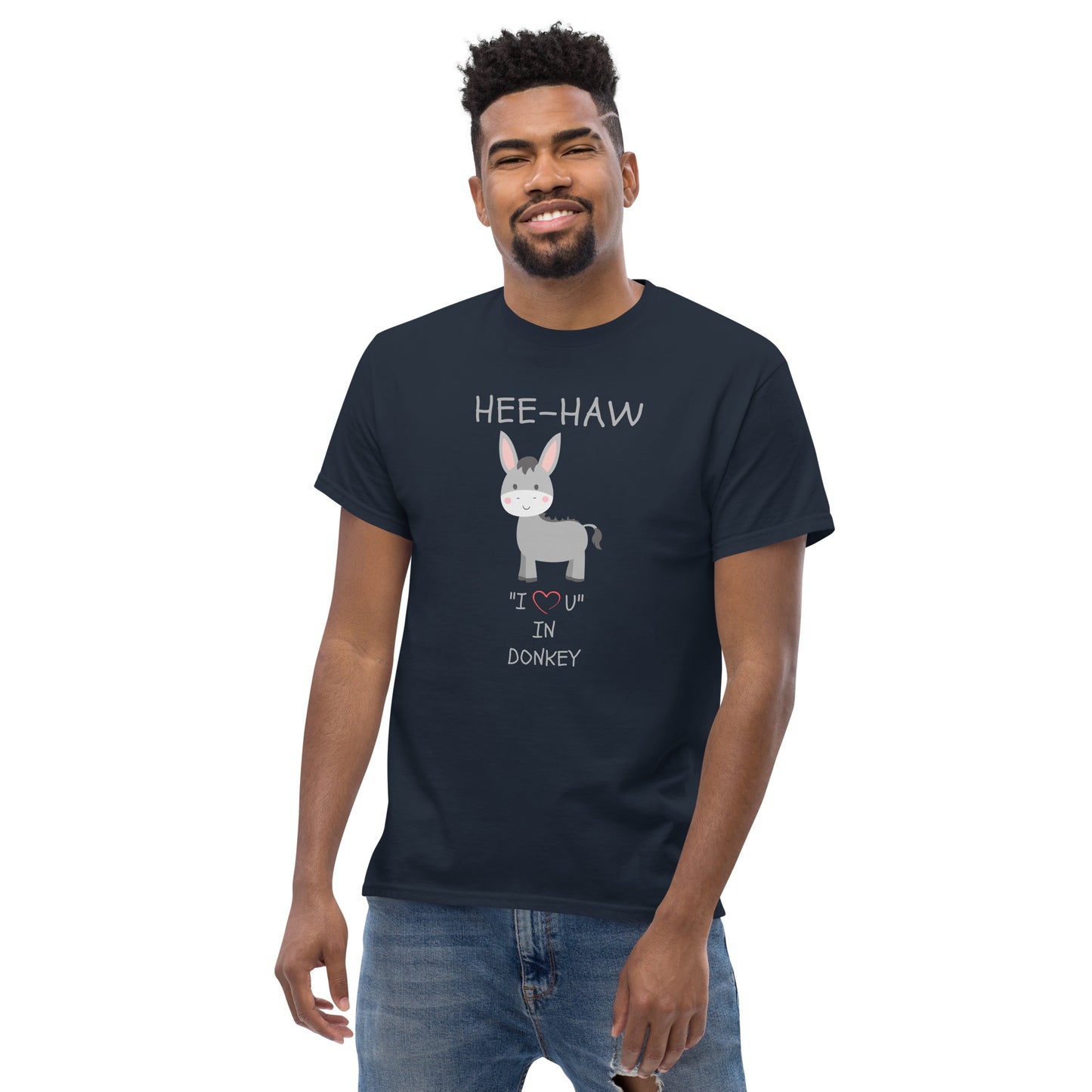 HEE-HAW "I LOVE U" IN DONKEY Men's classic tee