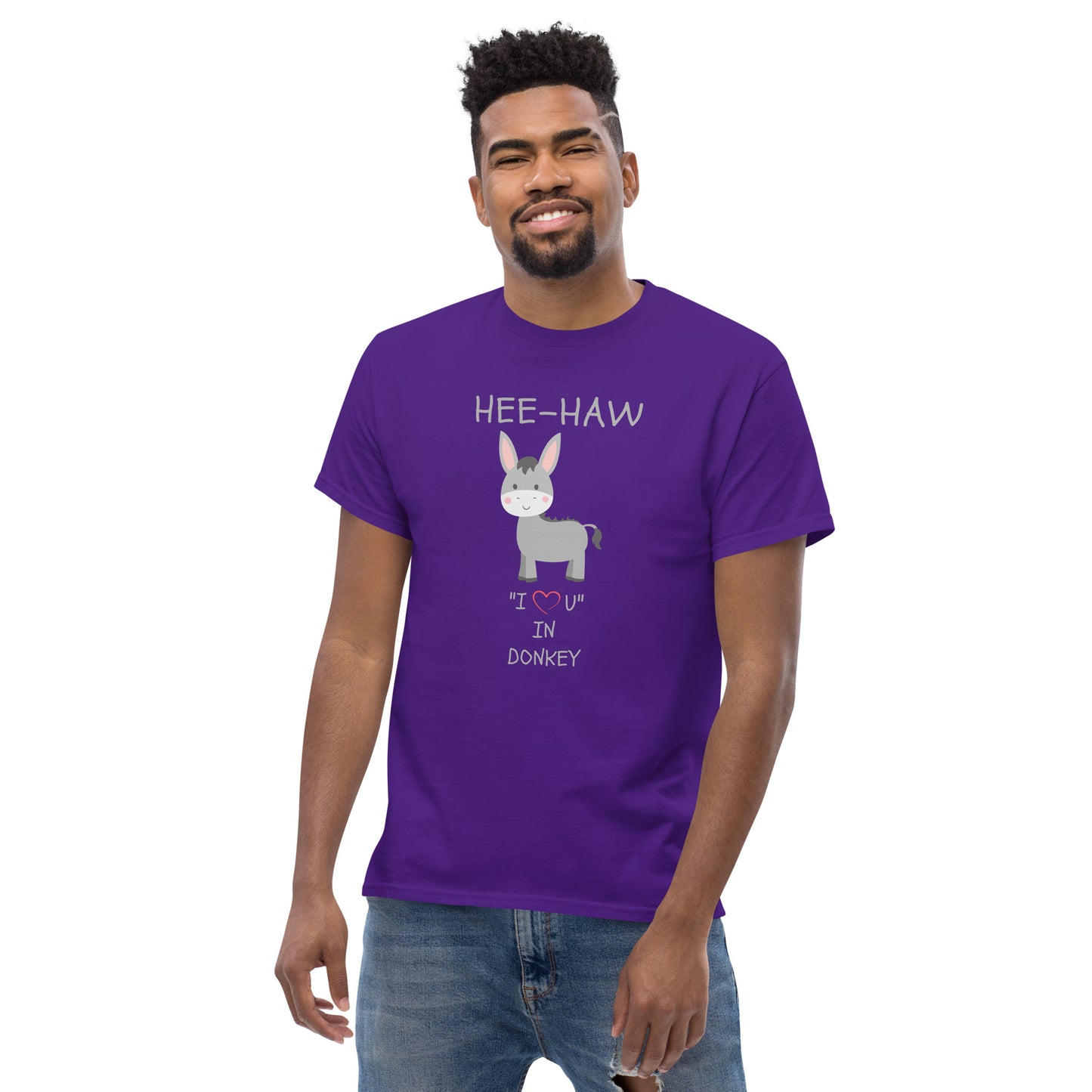 HEE-HAW "I LOVE U" IN DONKEY Men's classic tee