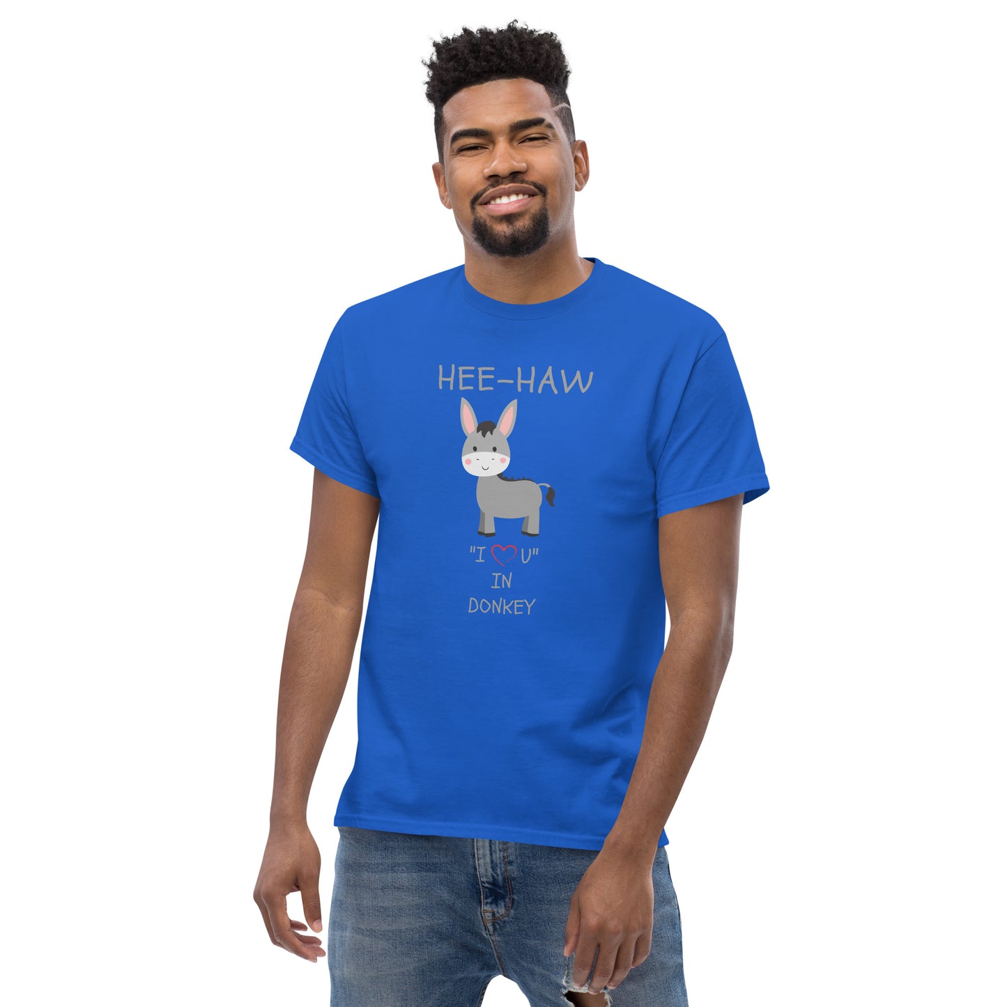 HEE-HAW "I LOVE U" IN DONKEY Men's classic tee