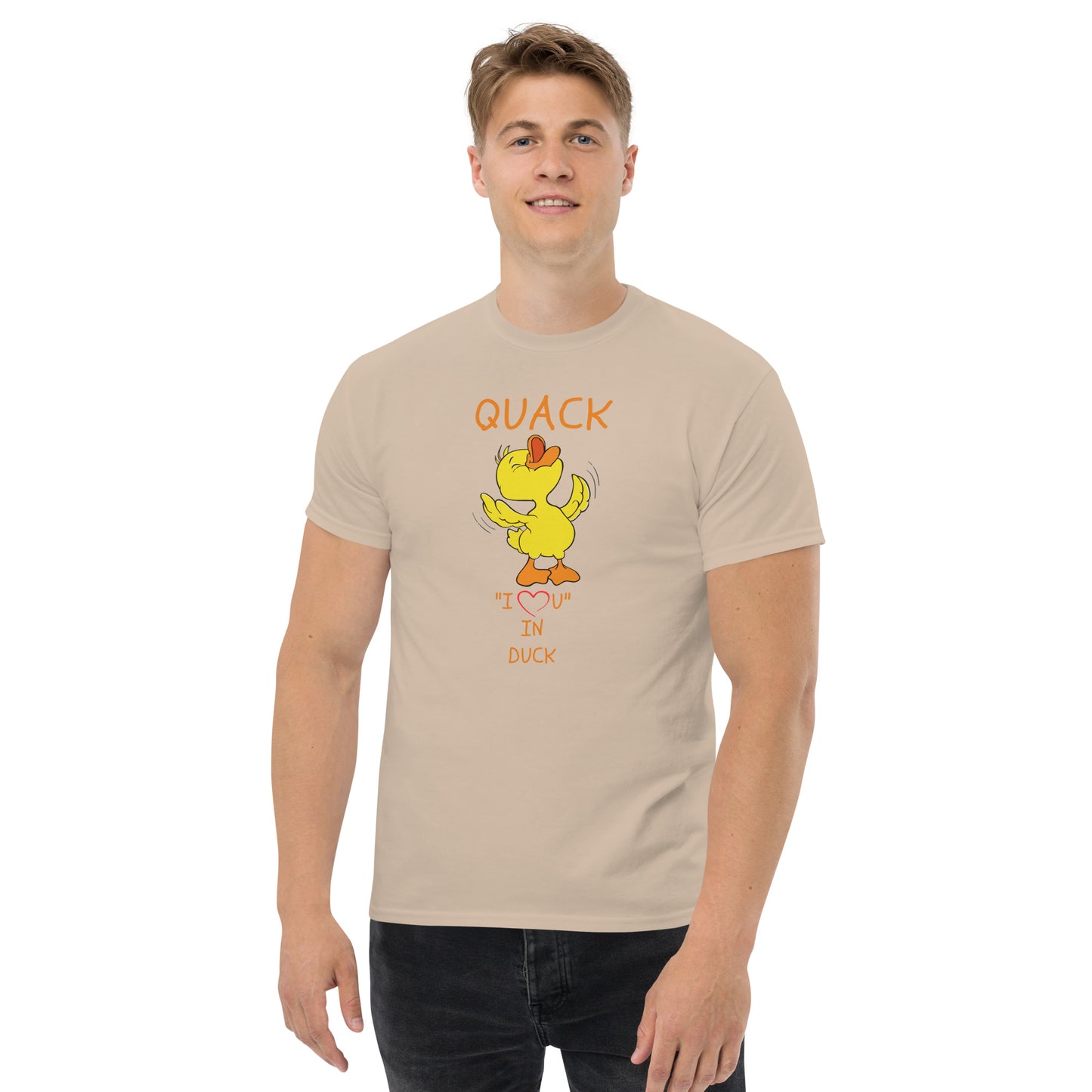 QUACK "I LOVE YOU" IN DUCK Men's classic tee