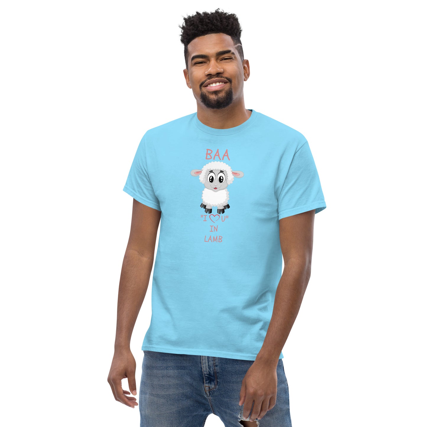 BAA "I LOVE U" IN LAMB Men's classic tee