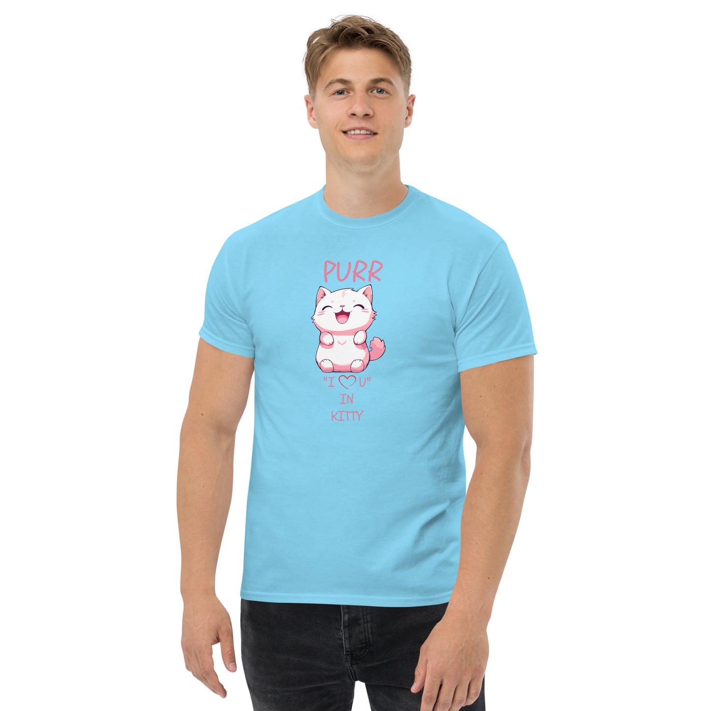 PURR "I LOVE U" IN KITTY Men's classic tee