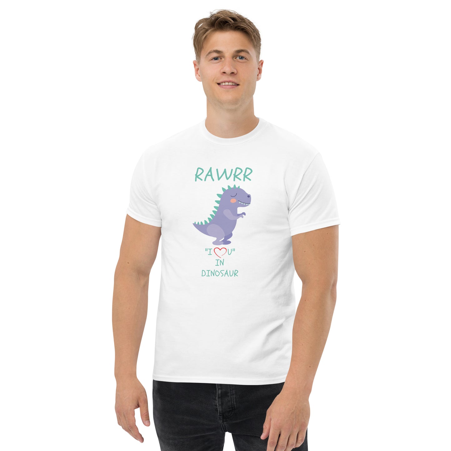 RAWRR "I Love You" In Dinosaur Men's classic tee