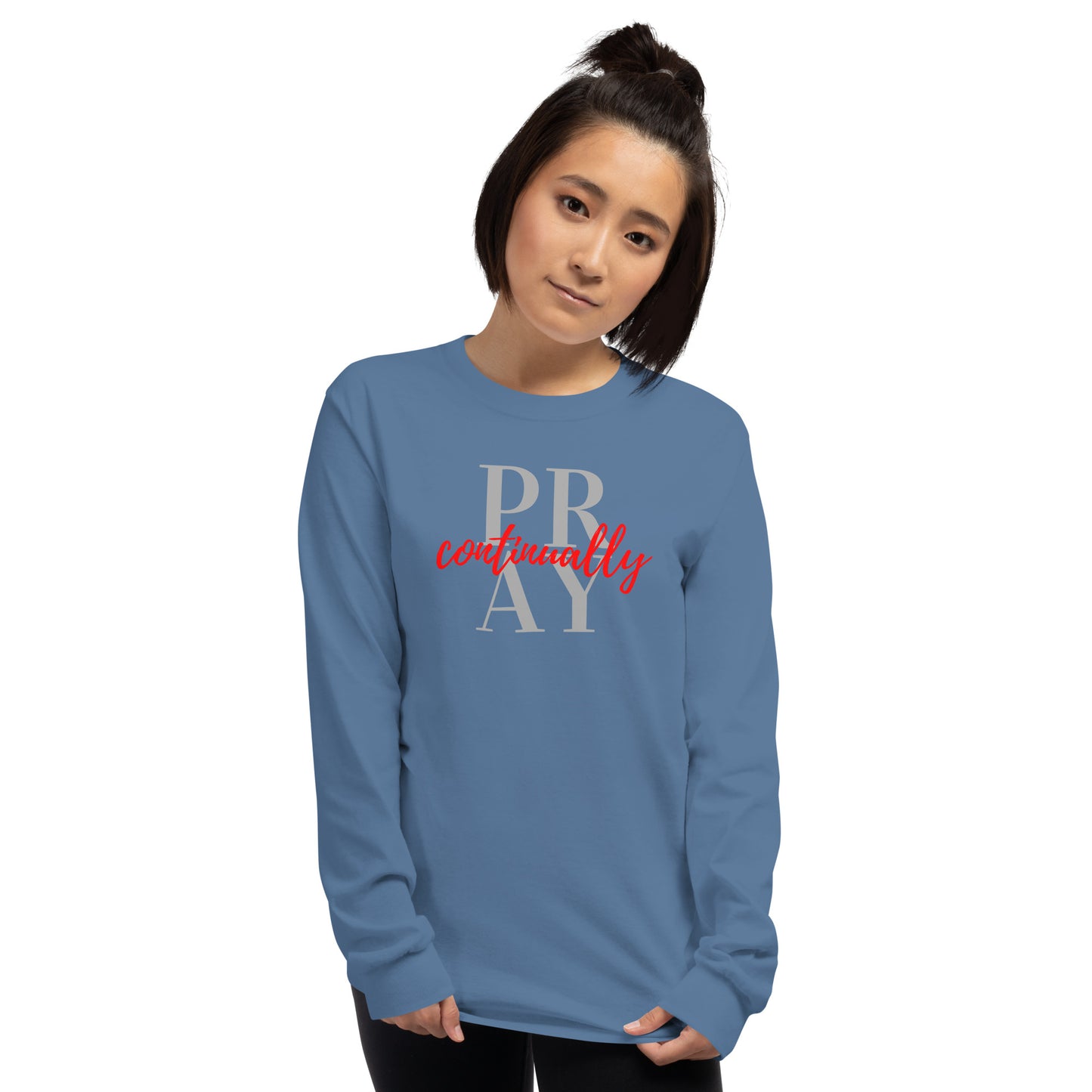 PRAY continually Women’s Long Sleeve Shirt