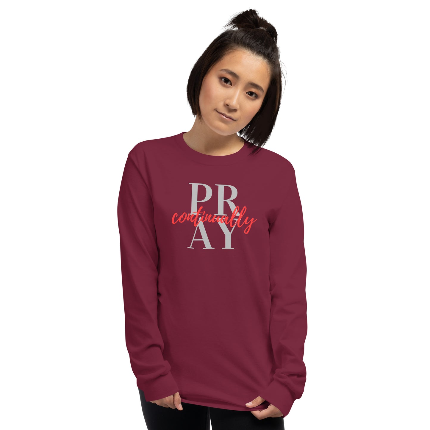 PRAY continually Women’s Long Sleeve Shirt