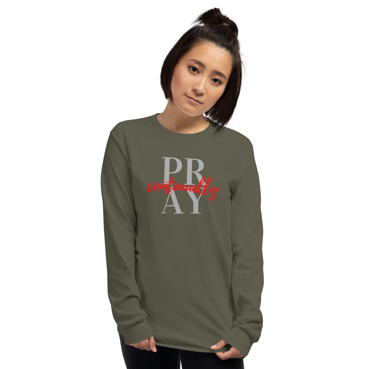 PRAY continually Women’s Long Sleeve Shirt