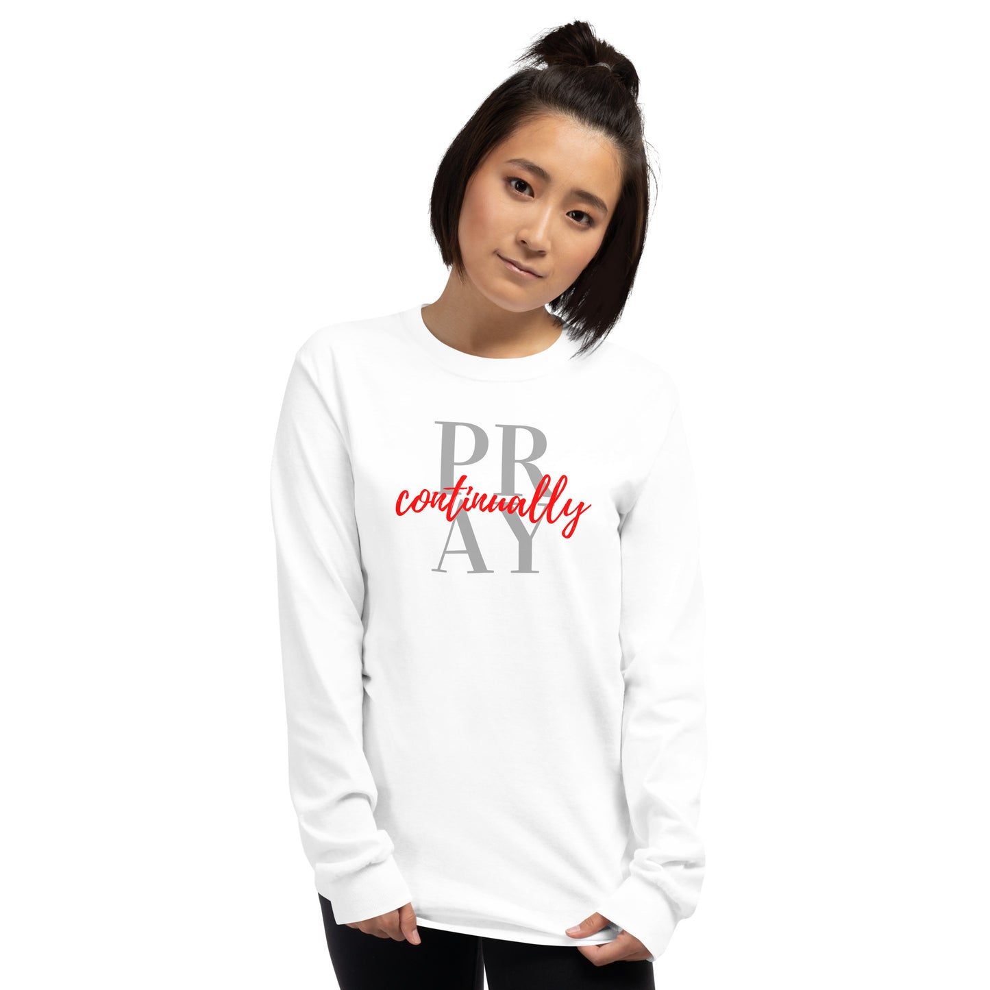 PRAY continually Women’s Long Sleeve Shirt