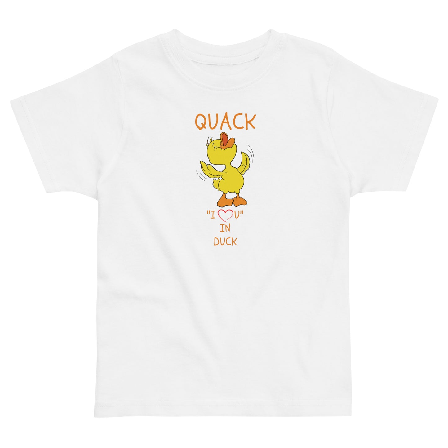 QUACK "I LOVE YOU" IN DUCK Toddler jersey t-shirt